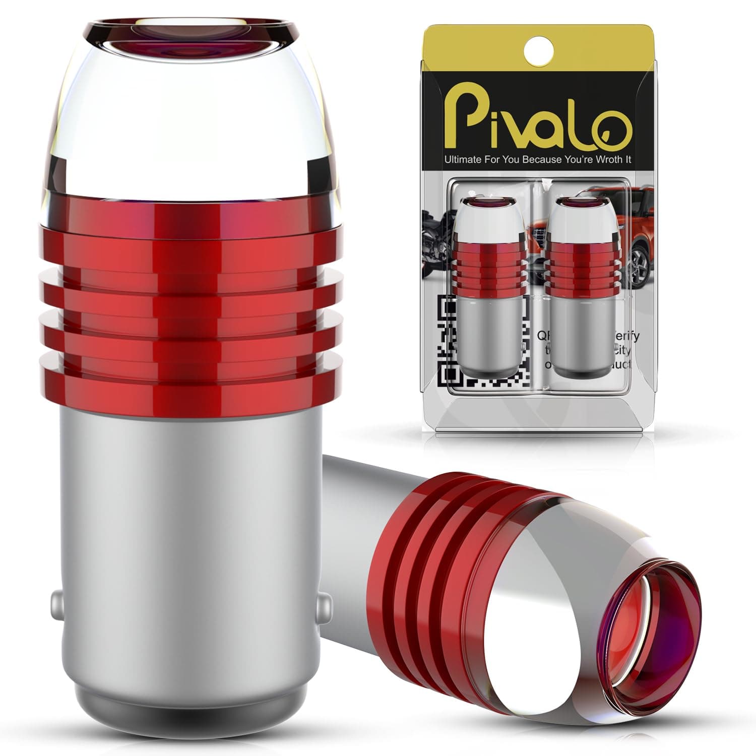 Pivalo EXNPE14 T10 LED Light Single Flash Reversing Tail Parking Dome Lighting Universal For All Bikes Motorcycle (Pack of 2, Red)