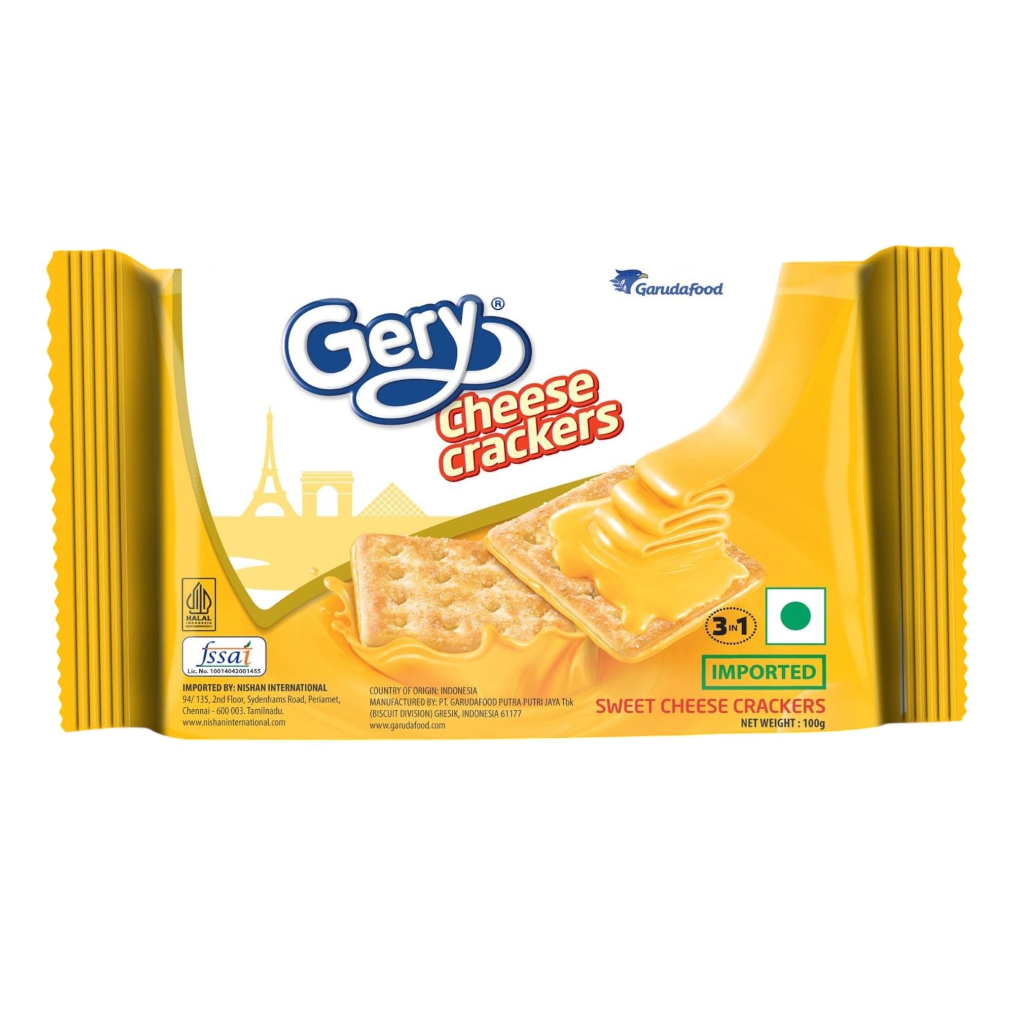 Gone Mad Gery Sugar Cheese Crackers, 110g Box