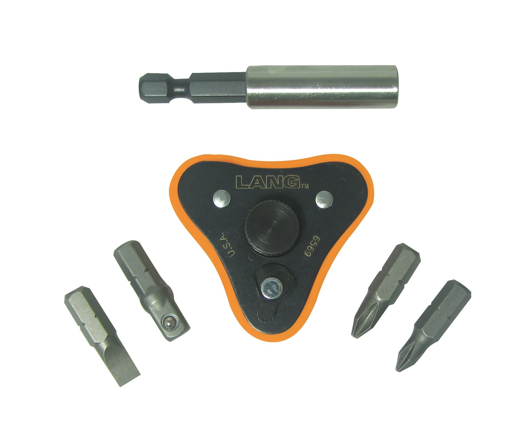 Lang Tools 5222 6-Piece Finger Ratchet Bit Driver , Black