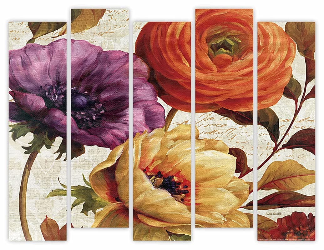 HD RAPID DESIGN Beautiful Multiple Frames Split Art Texture MDF Wall Paintings, Wall Art Panels UV Painting for Bedroom, Living Room, Drawing Room, Home Decorations, 5 Frames