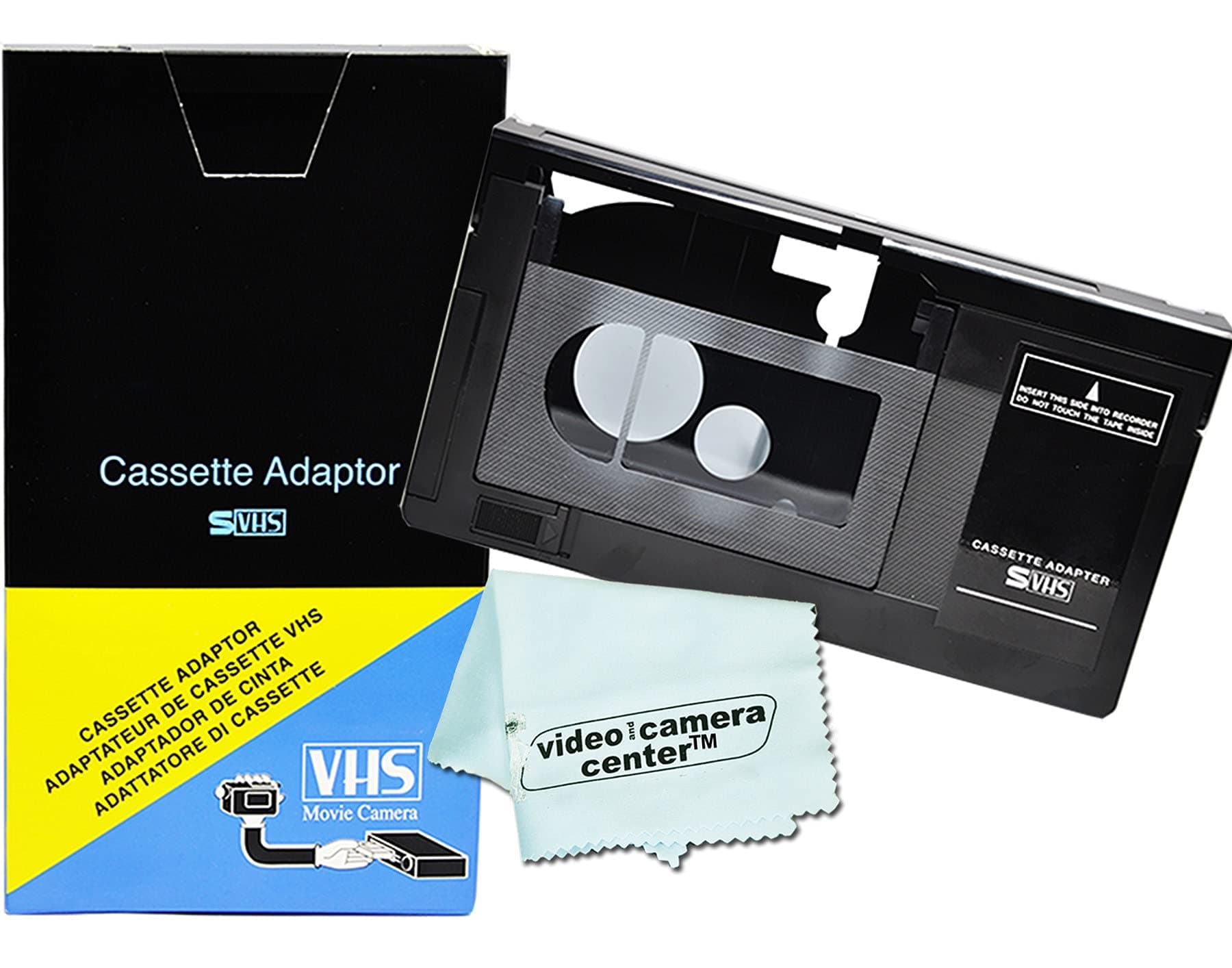 VW-GTE7E Motorized VHS-C Cassette Adapter For JVC C-P7U CP6BKU C-P6U, Panasonic PV-P1, RCA VCA115 1 VCC113 Micro-Fiber Cloth