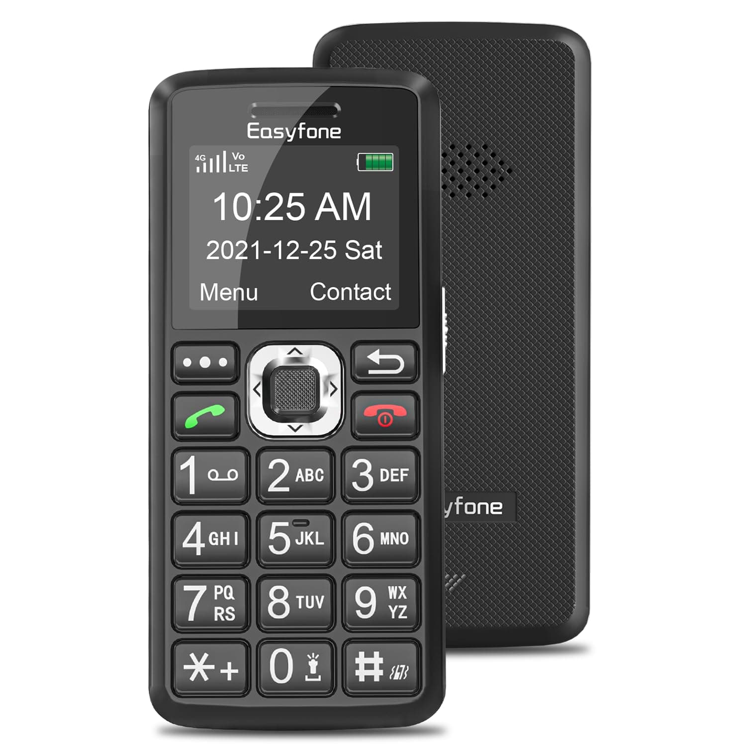 Easyfone T200 4G Easy-to-Use Feature Cell Phone, Big Buttons Clear Sound GSM Dumbphone with SOS Button and an Easy Charging Dock