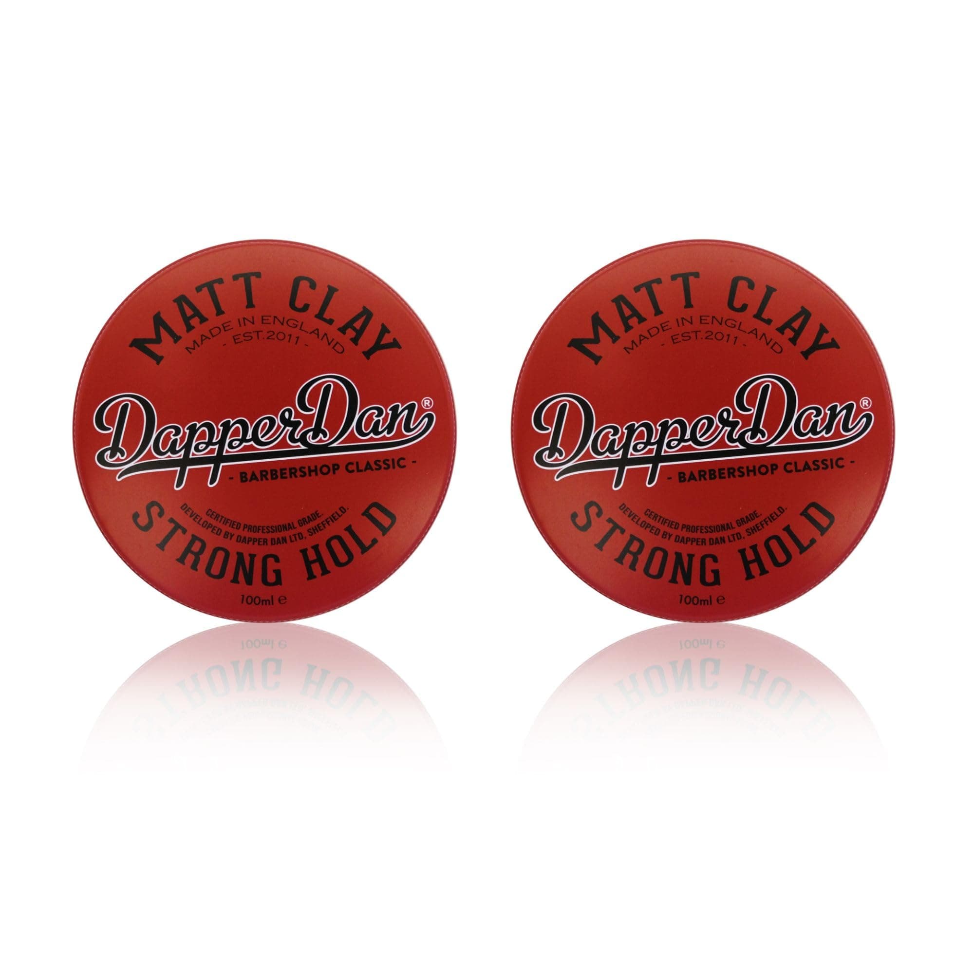 Dapper Dan Matt Clay, Strong Hold Matt Finish, Soft Clay, Easy Application, Mens Hair Styling Product, 2 x 3.38 fl oz ml