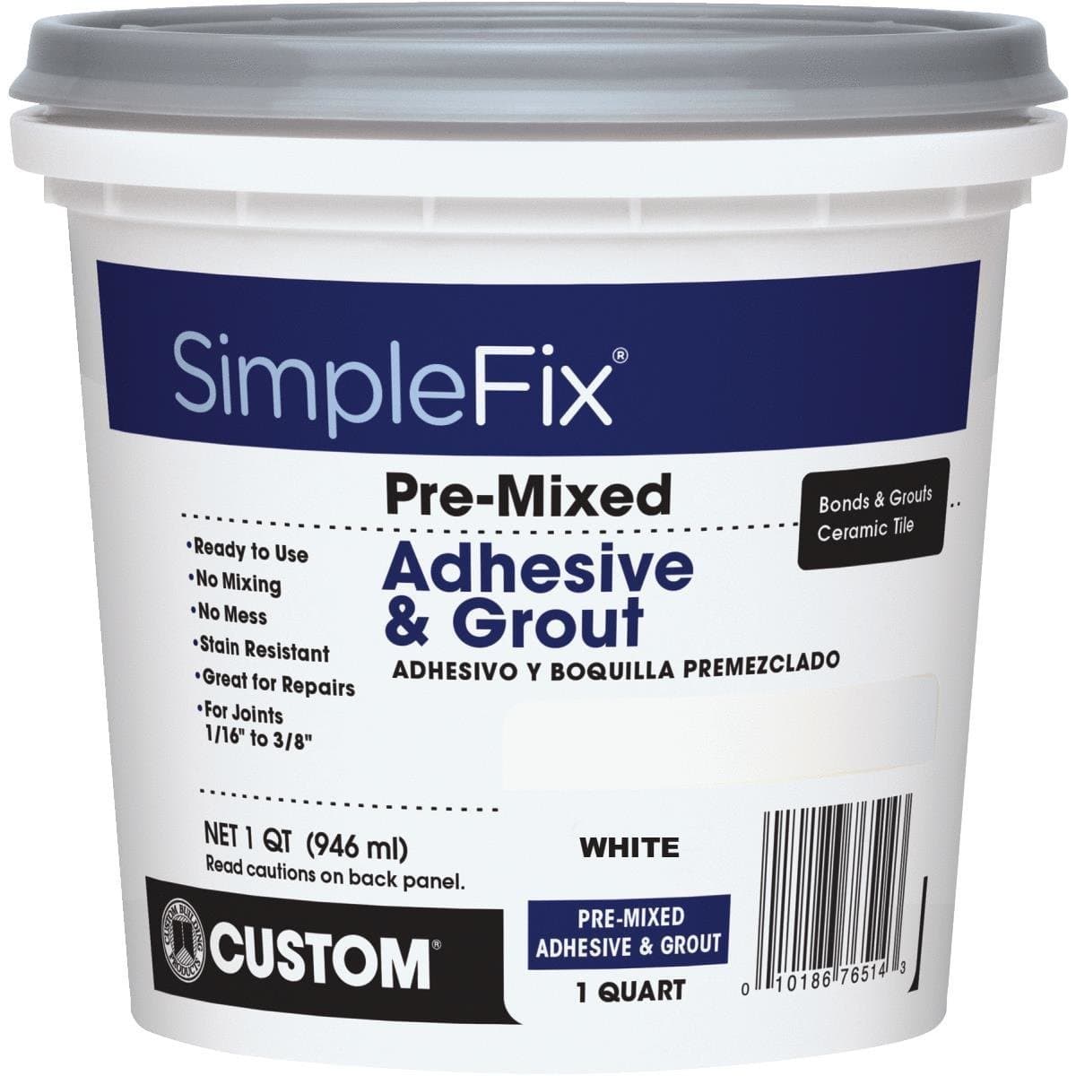 CUSTOM BLDG PRODUCTS TAGWQT Quart Premixed Adhesive/Grout