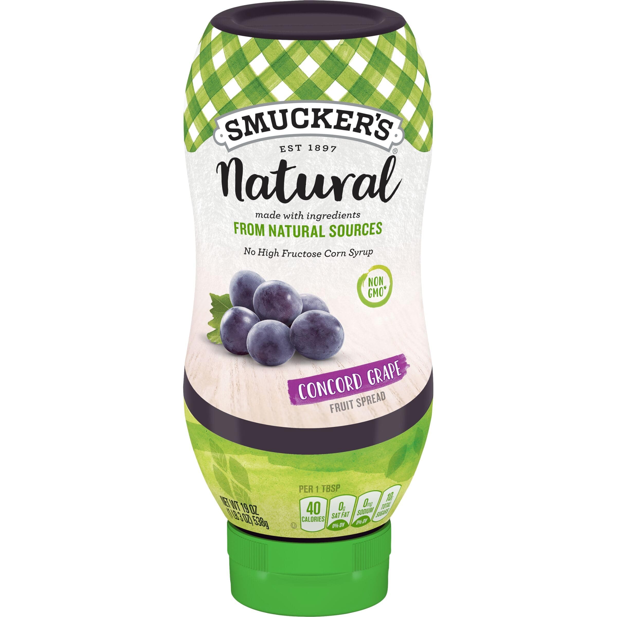 Natural Concord Grape Spread, 19 oz Squeeze Bottle, 12 Count Case