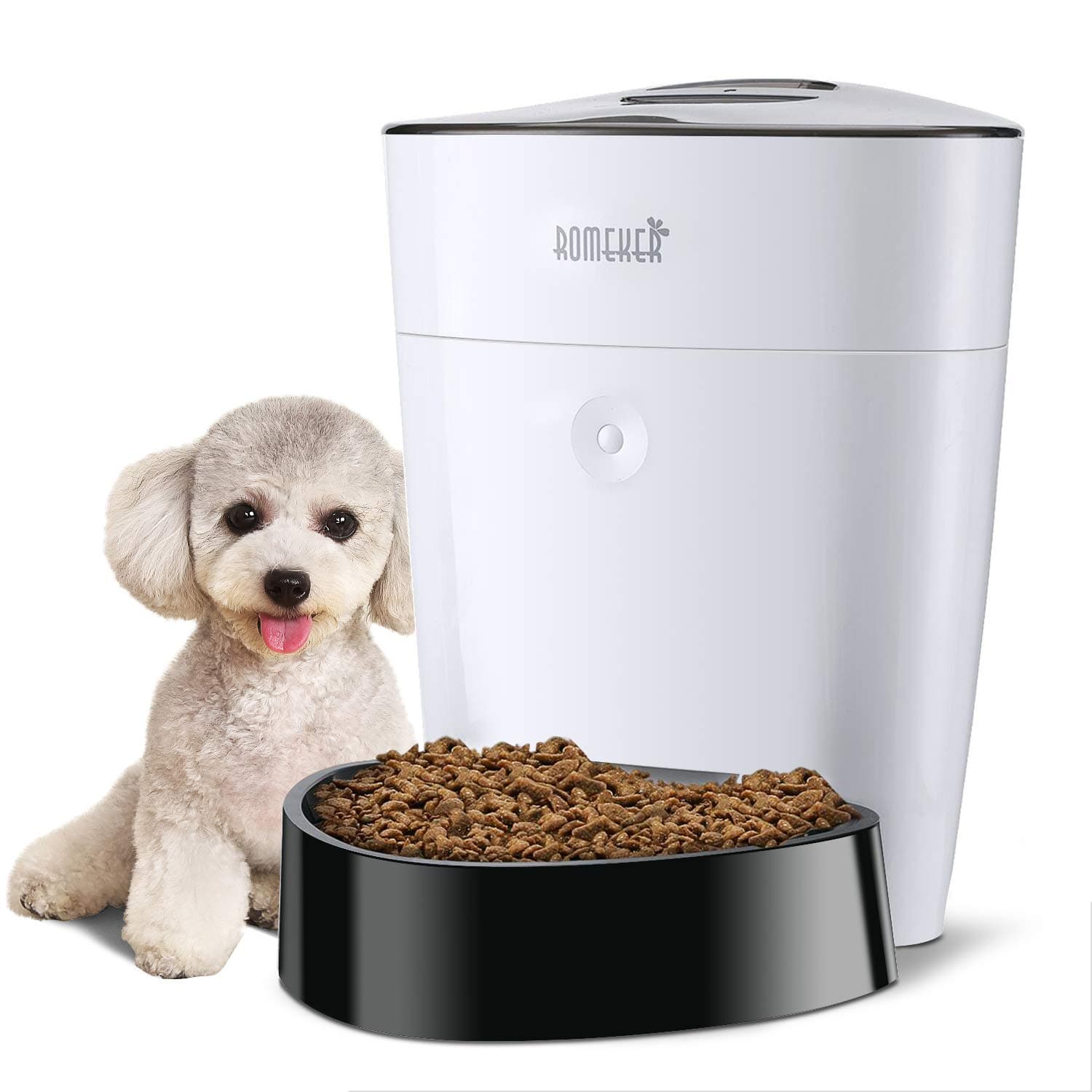 Automatic Cat Feeder 4L Smart Pet Feeder Auto Dog Cat Food Dispenser Timed Cat Feeder Large Dog Food Feeder 6 Meal,Timer Programmable Portion Control Battery/Plug-in Power