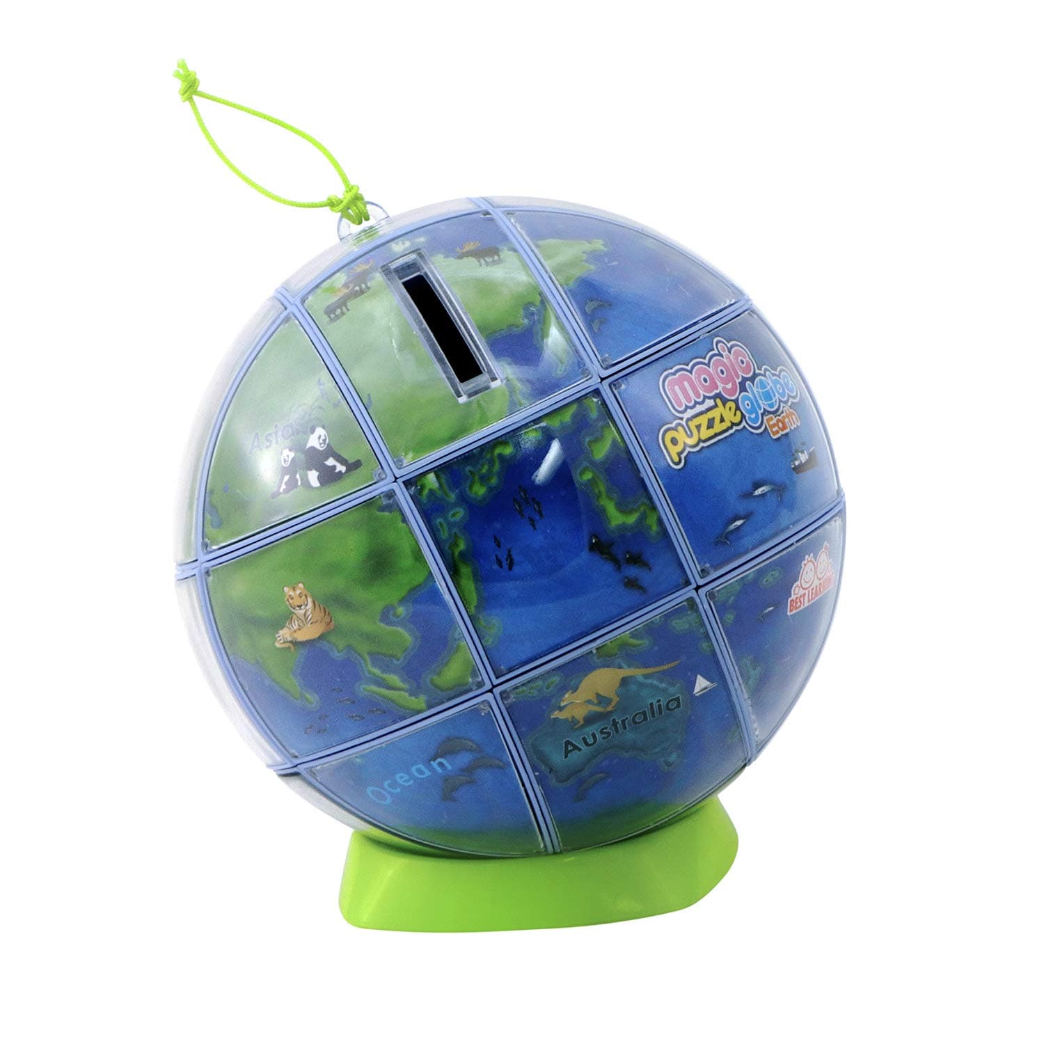 BEST LEARNING Magic Puzzle Globe - 3D Earth World Map Puzzles for Children - 26 Pieces