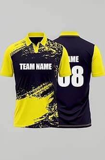 Cricket Polo Collar Sports Jersey for Men With Team Name and Number Printed | T-Shirt With Customizable Name | DOdr1008-C01242023-C-POLO-78