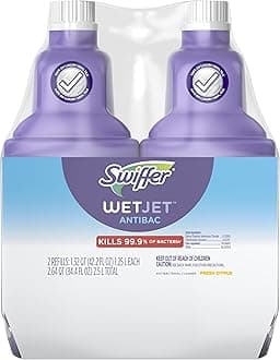Swiffer WetJet Solution Refill for Floor Mopping and Cleaning, All Purpose Multi Surface Floor Cleaning Solution, Fresh Citrus Scent, 1.25 Liters (2 Pack)