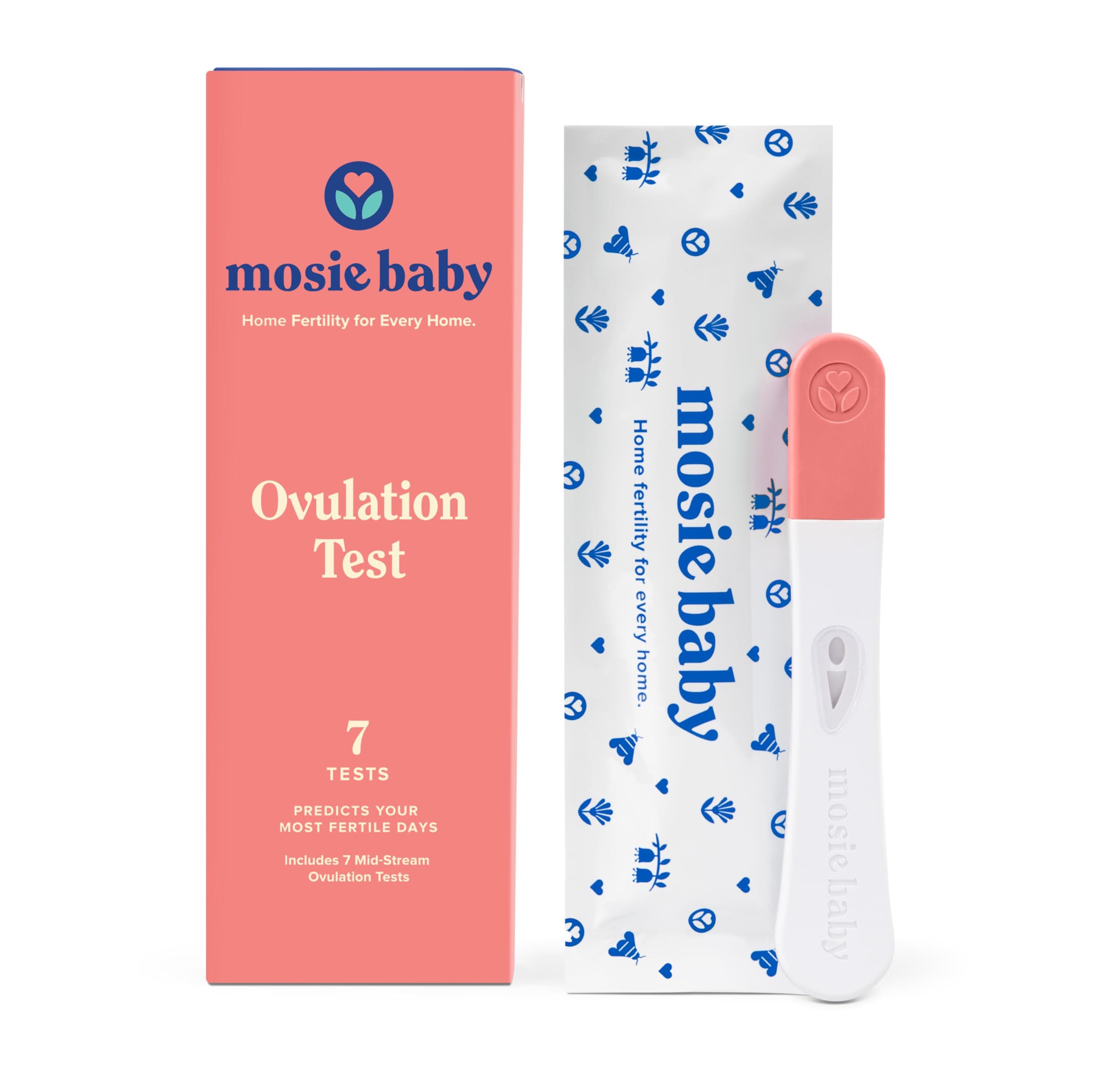 Mosie Baby Ovulation Predictor Kit, 7 Ovulation Test Strips, LH Surge Detection, Read Accurate Results Within 5 Minutes