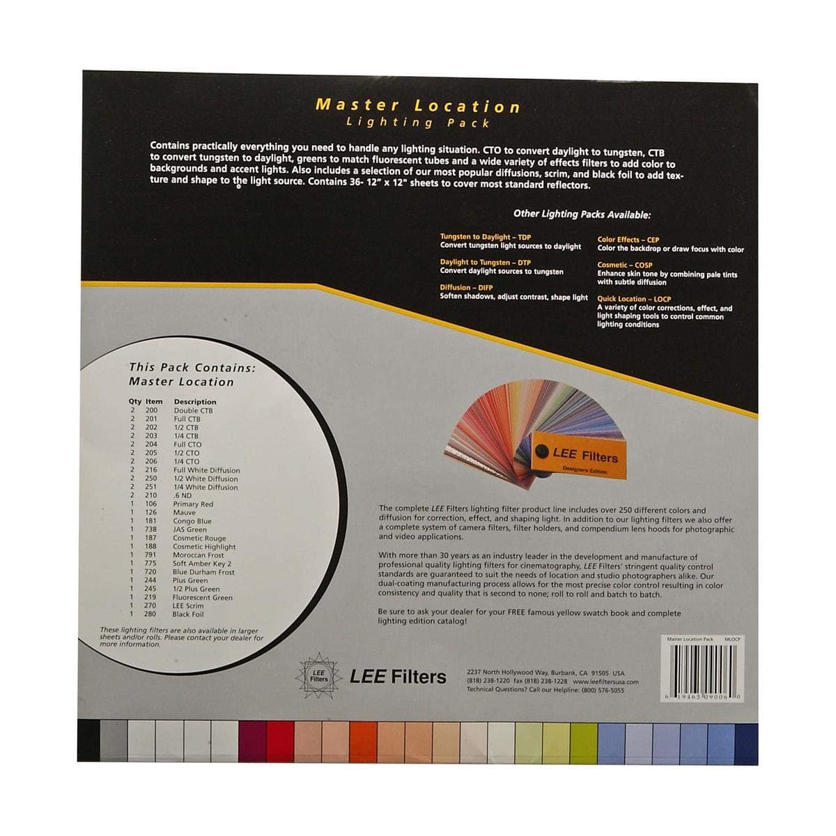Filters Master Location Pack, 36 Sheet Pack of Pre-cut 10 x 12 inches for Color Correcting, Light Shaping Tools & Color Effects Lighting Filters