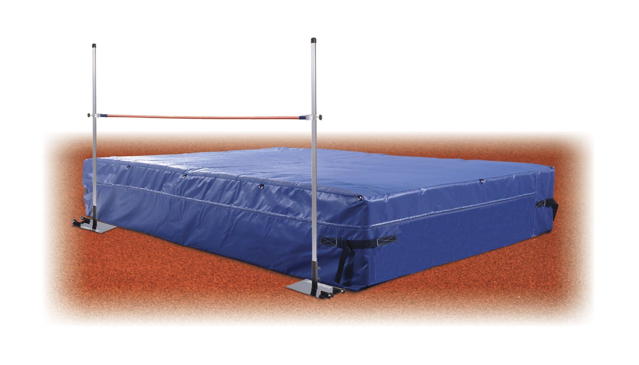 Track & Field High Jump Mat Value Package 6'D X 12'W X 24" H - Includes High Jump Standards, Weather Cover & Official Crossbar