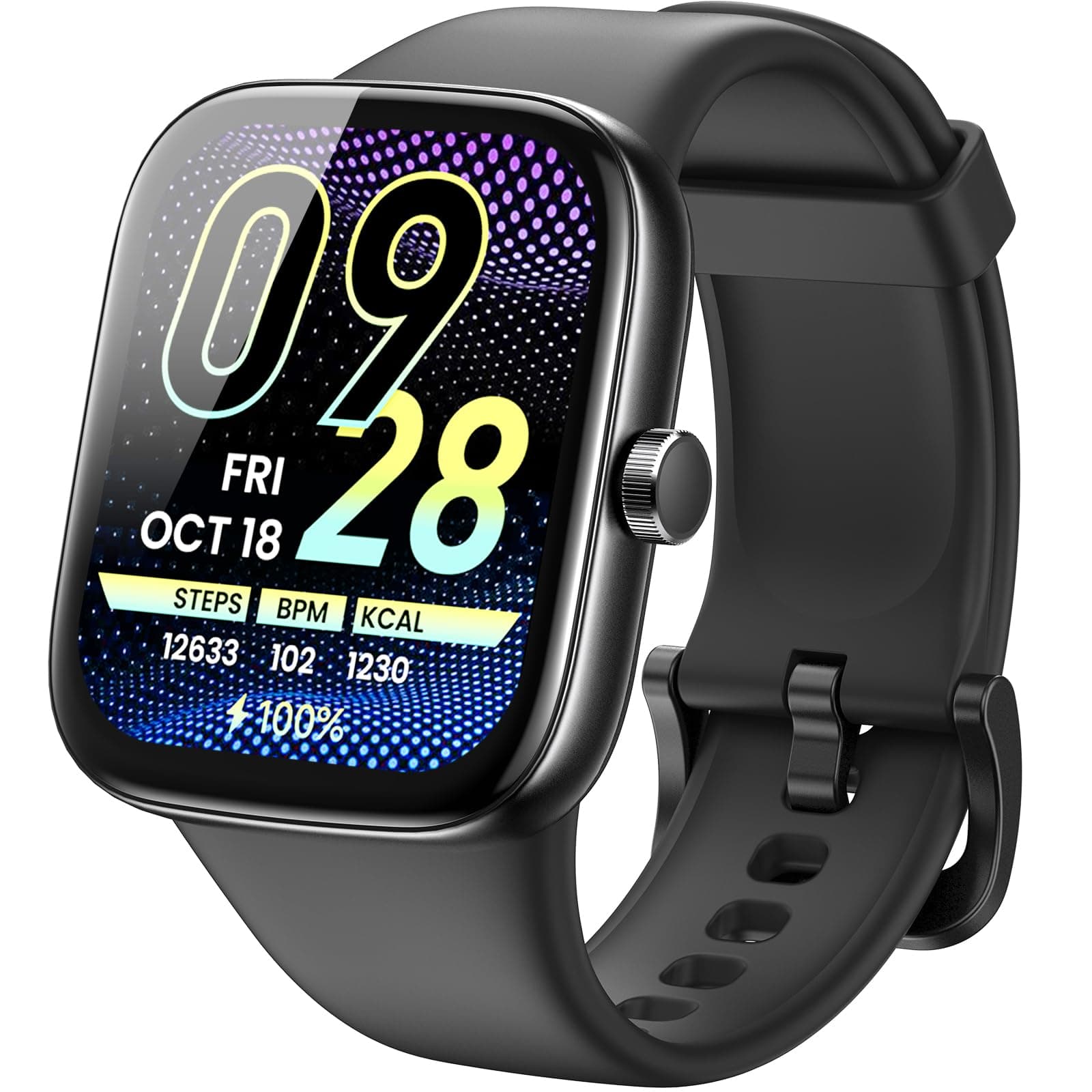 TOZO AMOLED S7 Smart Watch Bluetooth Call 1.85 Inch Ultra HD Screen,Dynamic Dials Messages Push 100+ Sports Modes,Detect Human Health Sleep Monitor with High Battery Life,Touch Function