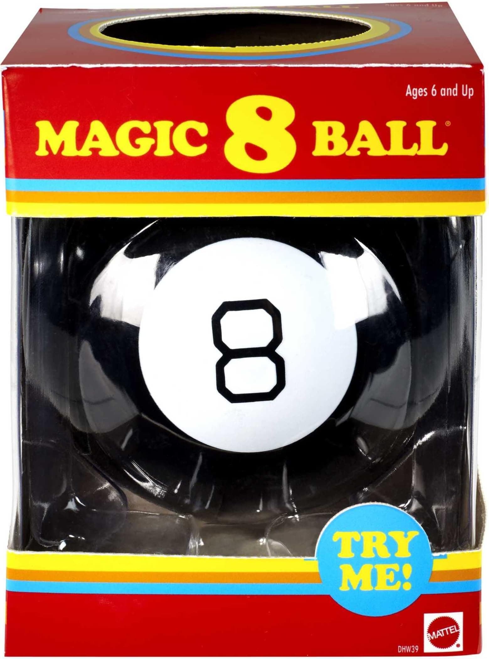 Mattel Games Magic 8 Ball Retro: Fortune-Telling Toy - Includes 1 Magic 8 Ball - All Ages