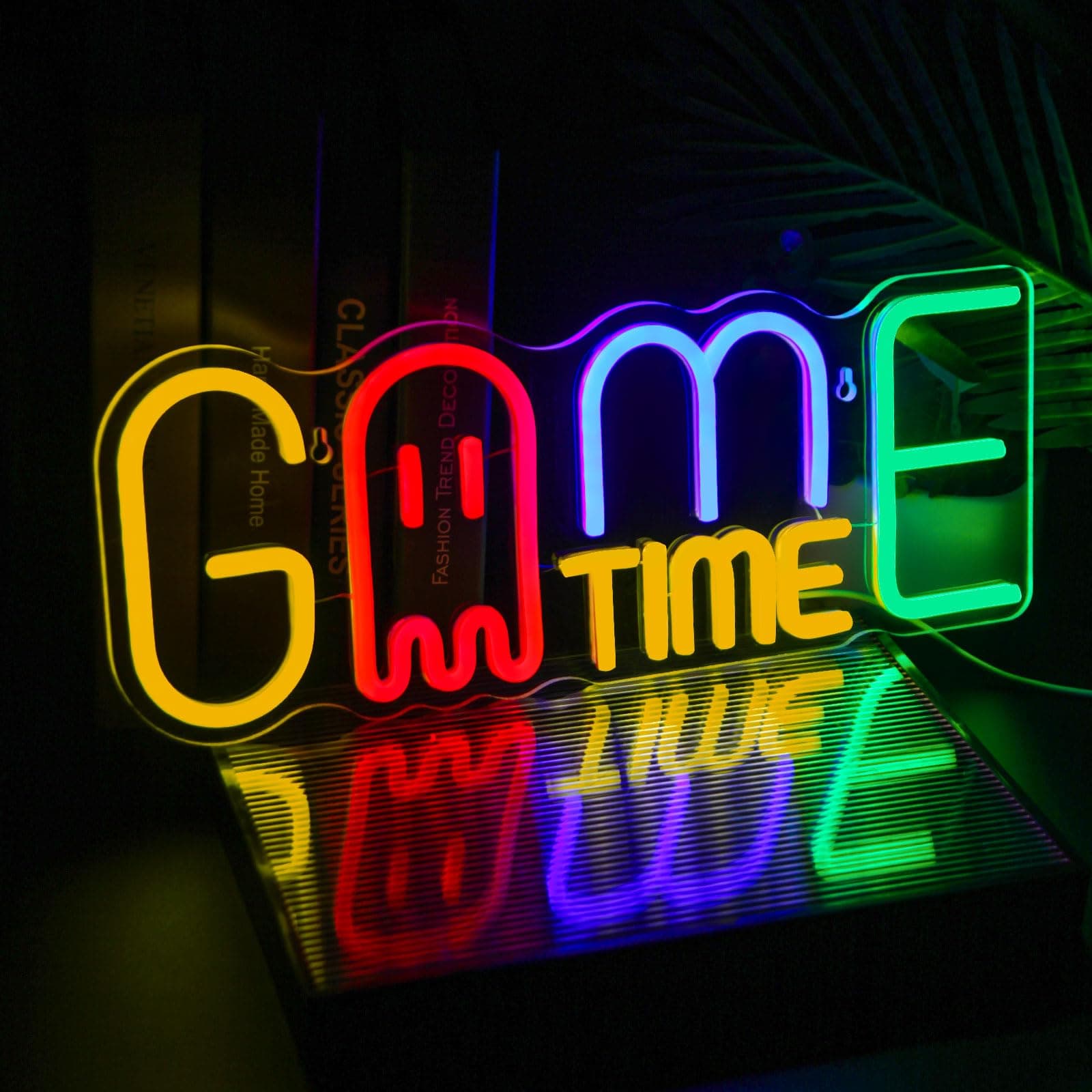 Game Time Neon Sign Game Room Wall Decor Dimmable Led Gamer Neon Light Teen Kids Bedroom Gifts for Christmas Gifts