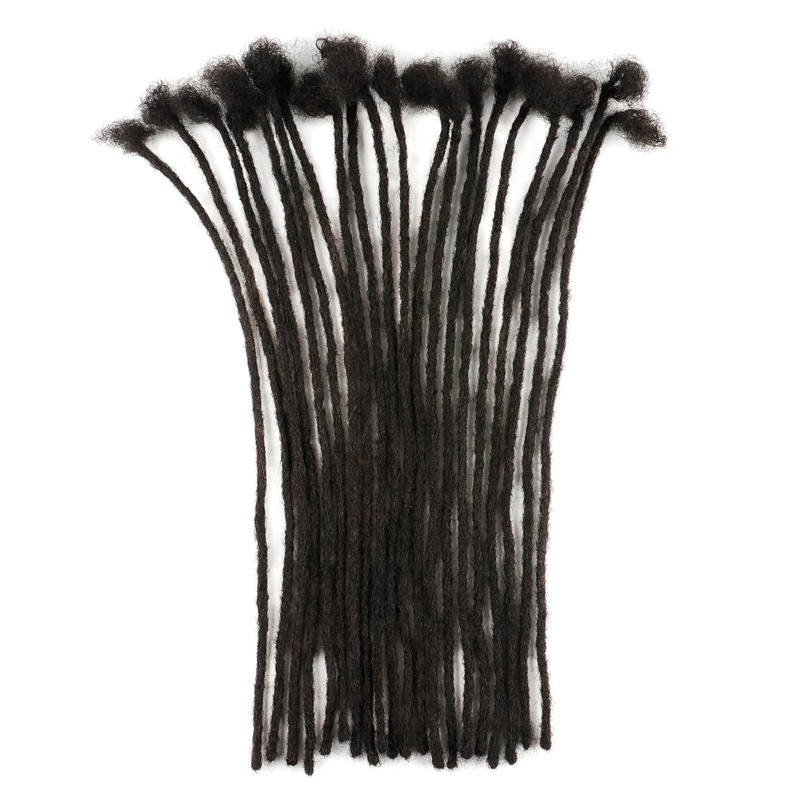 0.2cm Thickness 100% Human Hair Dreadlock Extensions for Men/Women 14 Inch 100 Strands Full Handmade Can be Dyed and Bleached Permanent Loc Extensions Human Hair Natural Black