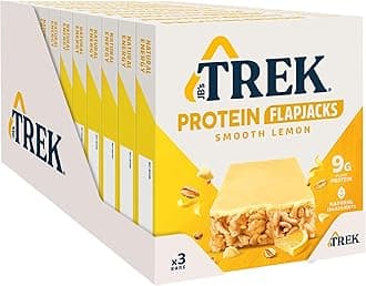 JB's Trek High Protein Flapjack Smooth Lemon - Gluten Free - Plant Based - Vegan Snack - 50g x 36 bars