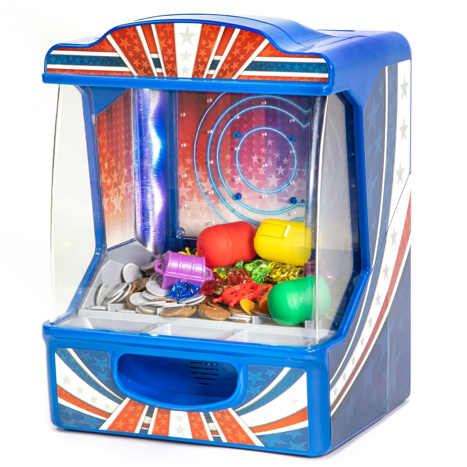 Retro Arcade Electronic: Coin Pusher - Tabletop Game, Push The Coins Over The Edge to Win, 1 Player, Ages 6+