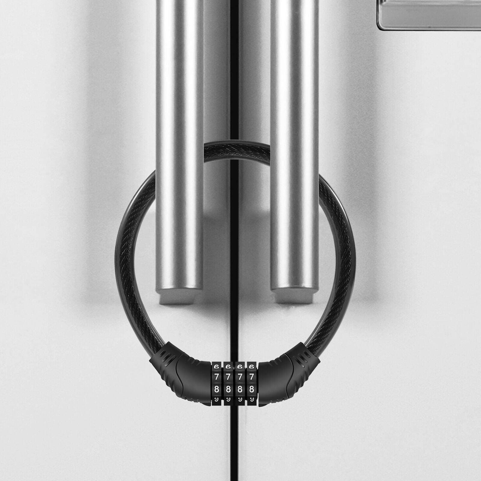 2 Pack Refrigerator Lock, Upgraded 4 Digit Fridge Lock for French-Door Refrigerators, Cabinet Locks, Easy to Set and Use