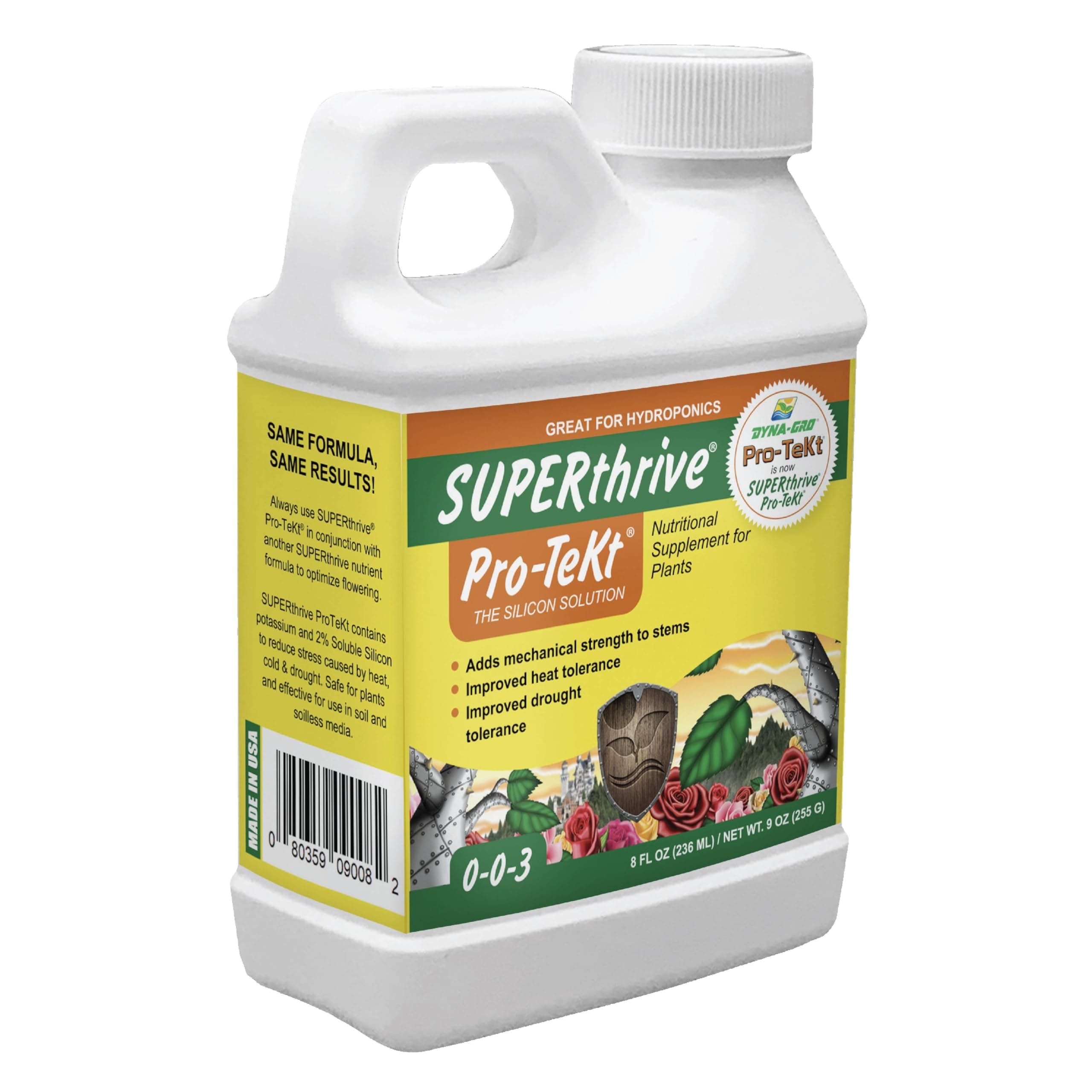 Dyna-Gro SUPERthrive® Pro-Tekt® 0-0-3 Silicon Supplement for Plants, 8 oz.