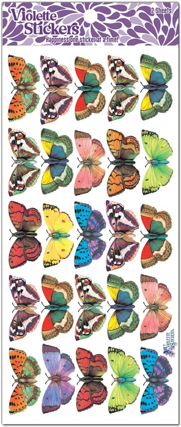 Violette Stickers 25 Classic Butterflies