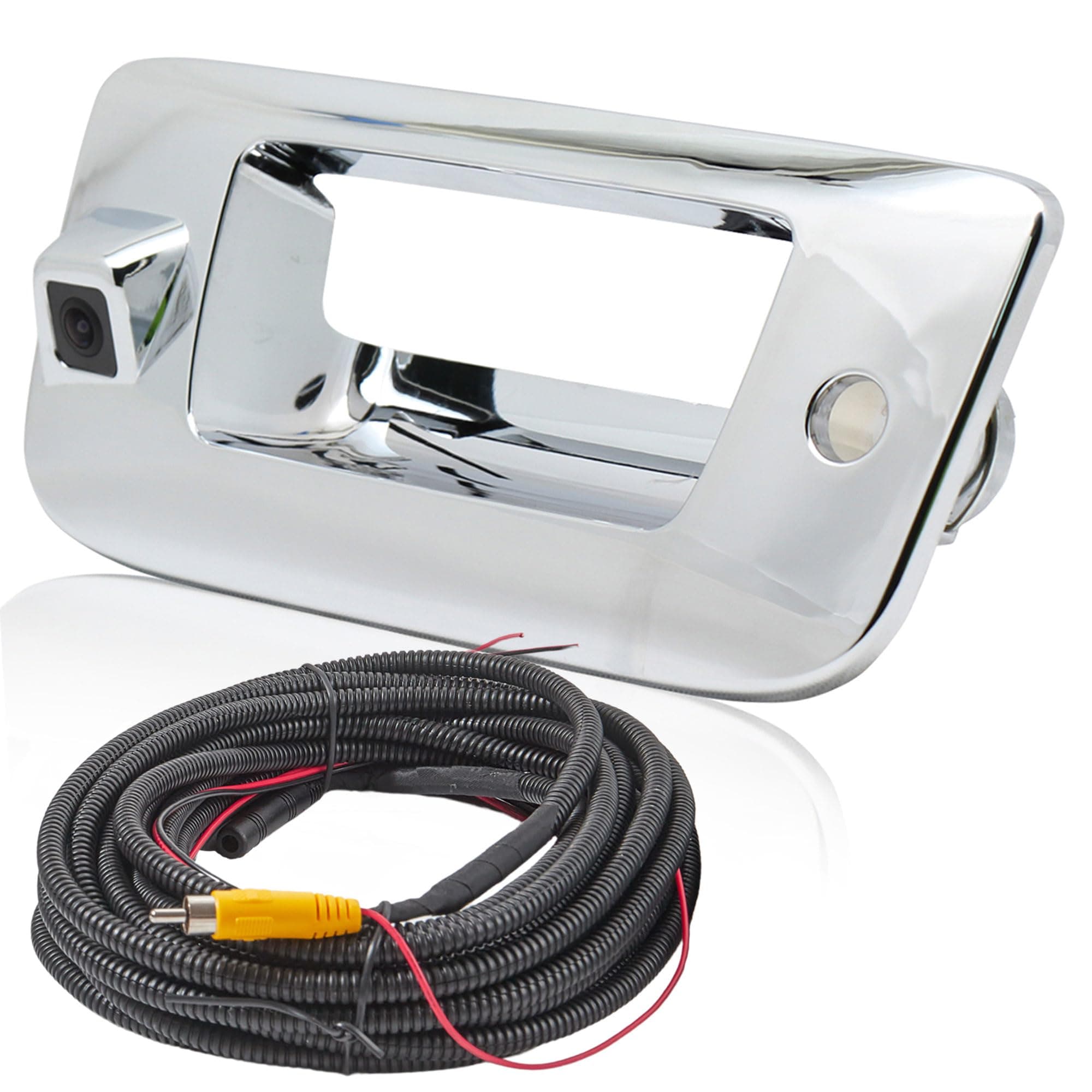 Tailgate Handle Backup Camera for Chevrolet Silverado GMC Sierra 1500 2007-2013 2500 3500 Heavy Duty 2007-2014 Waterproof Removable Guide Line Reversing Backing Cameras Chrome