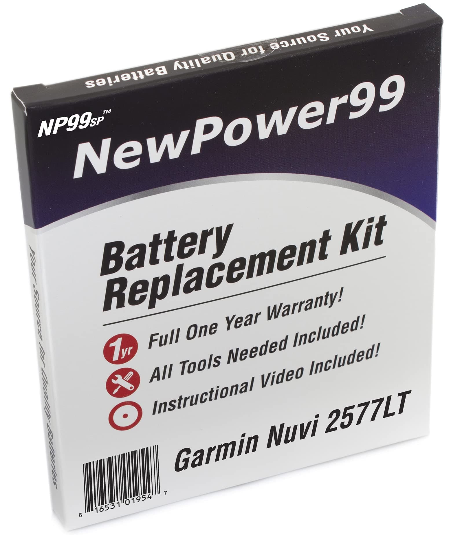 NewPower99 Battery Replacement Kit with Battery, Video Instructions and Tools for Garmin Nuvi 2577LT
