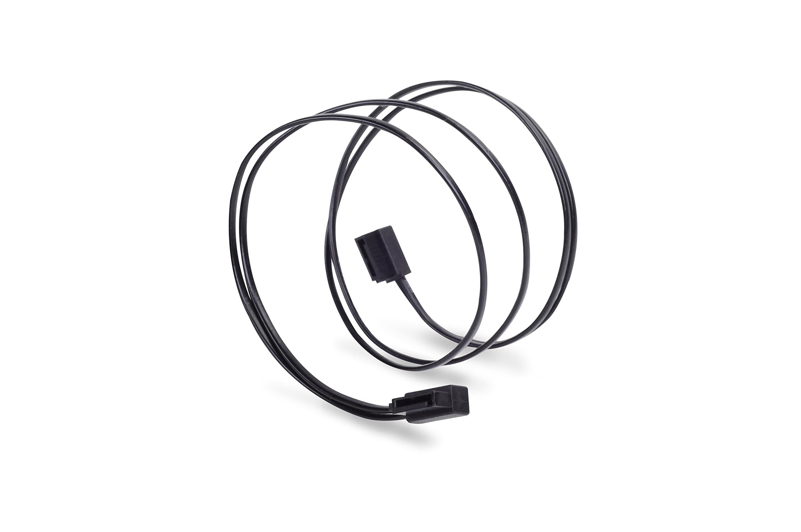 SilverStone Technology SST-CP11B-500 Ultra Thin 6Gb/s Lateral 90-Degree SATA Cables with Custom Low-Profile Connectors (CP11B-500),CP11B-500 - Black 500mm