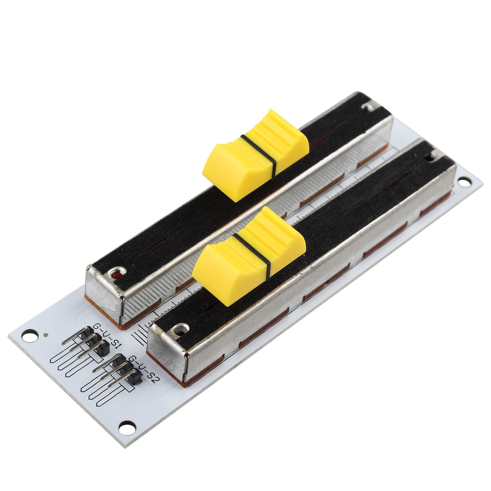 Electronic Building Block 10K Double Row Sliding Linear Potentiometer Module Compatible with Arduino Mixer Linear Sliding Resistance Analog Sensor