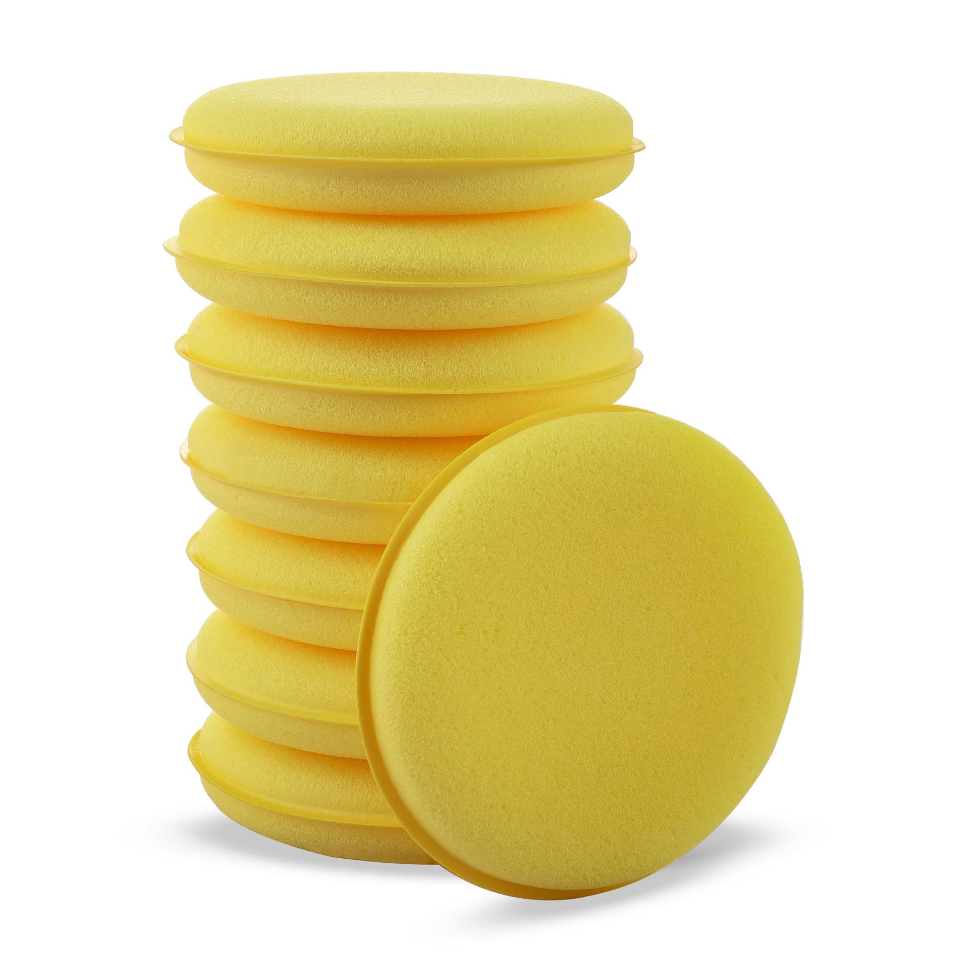 4” Soft Applicator Foam Pads - Hand Detailing Pads Ideal for Applying Dressings, Polishes, Waxes, and Interior Detailing Products - Detailing Accessory, 8 Pack