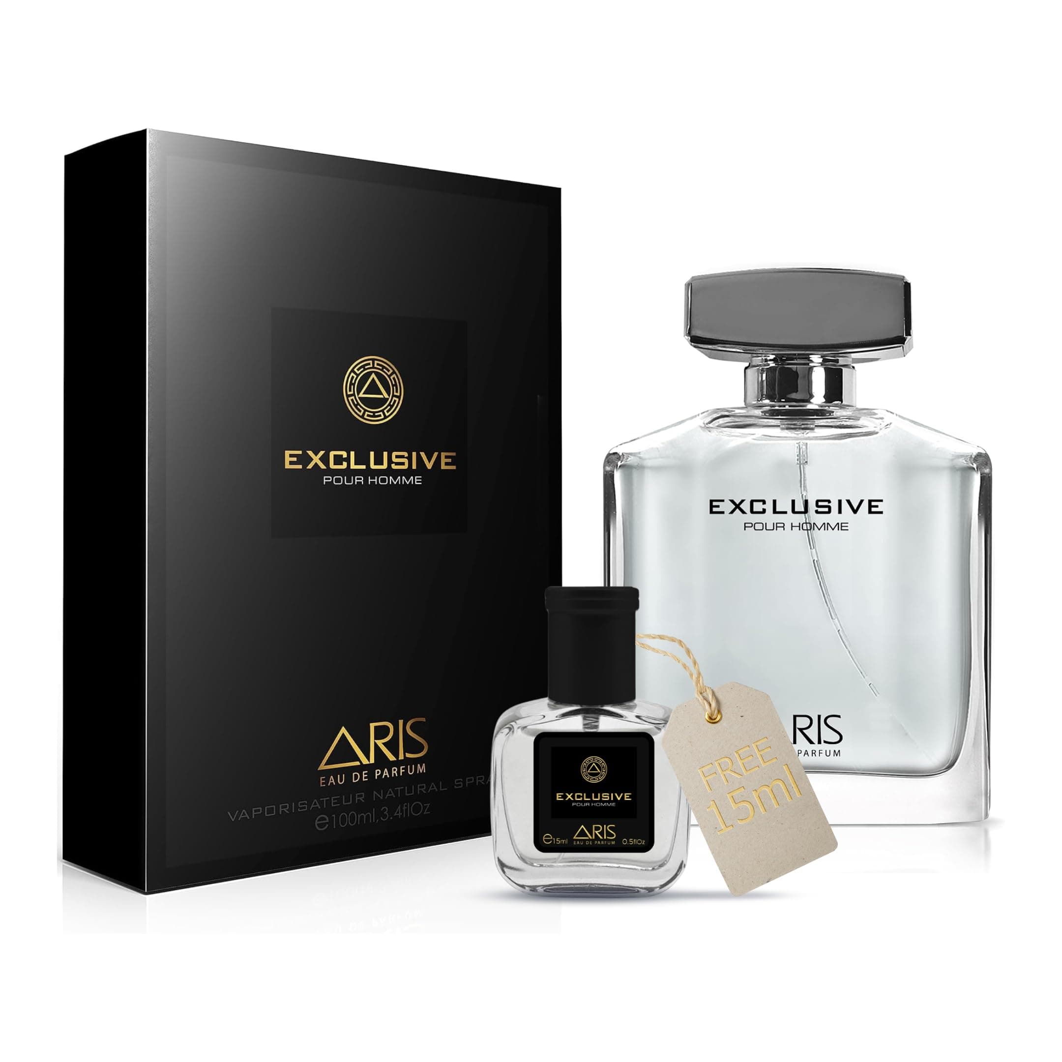 Exclusive by ARIS Eau de Parfum for Men – Long-Lasting Masculine Fragrance – 100ml Perfume Spray for Daily Wear – Men’s Cologne Comes with Extra 15ml Sample (Random Scent Included)