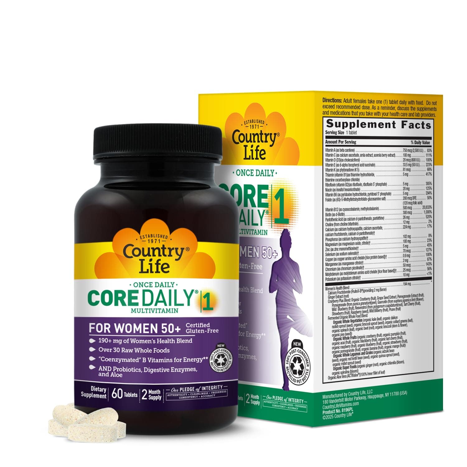Country Life Core Daily-1 Women 50+ Tablets 60's