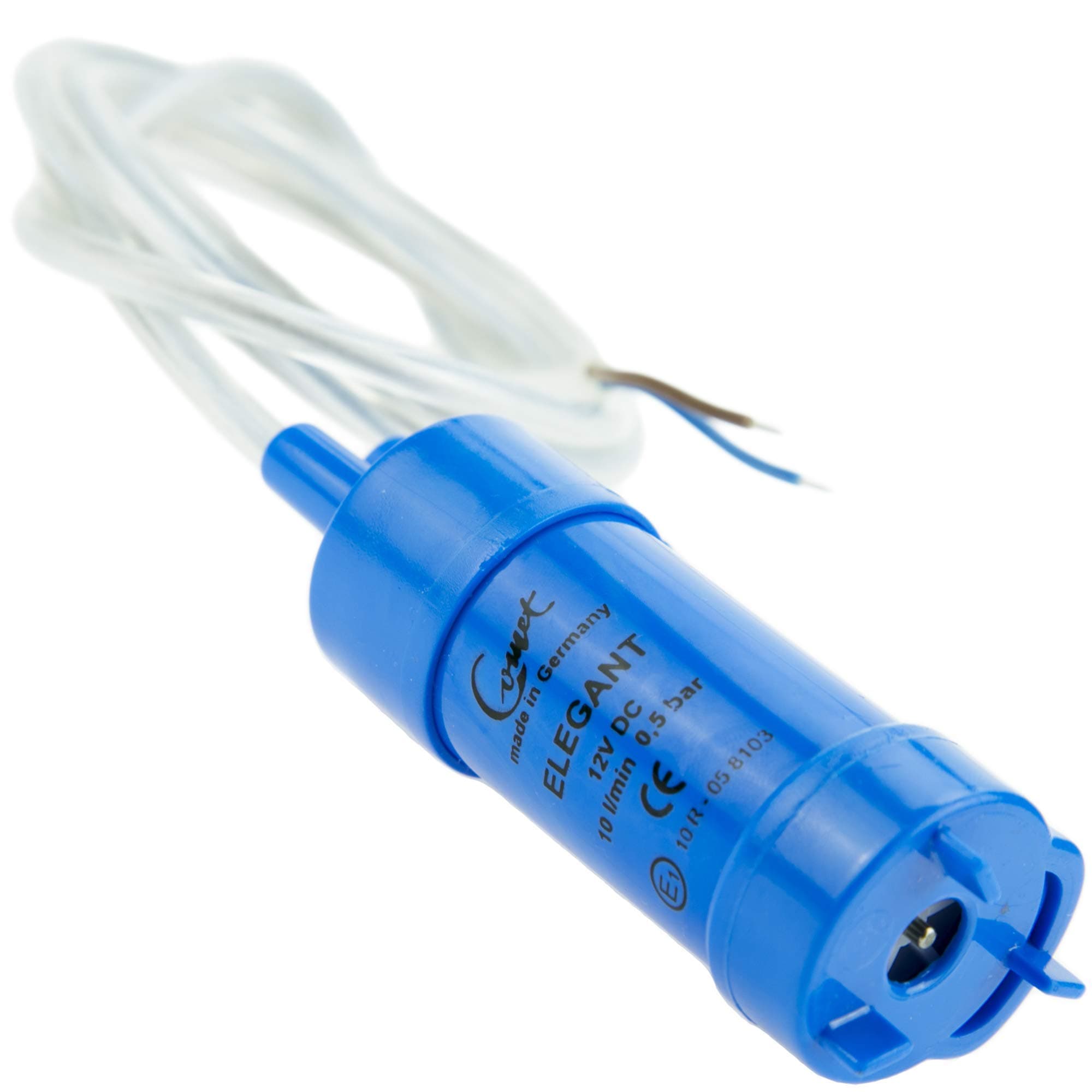 12V Submersible Water Pump (2GPM / 16ft.) | Works with Microswitch 12V Faucets | 12 Volt Small Water Transfer Pump For RV, Jerry Can, Camping, Pond, Boat | German Made