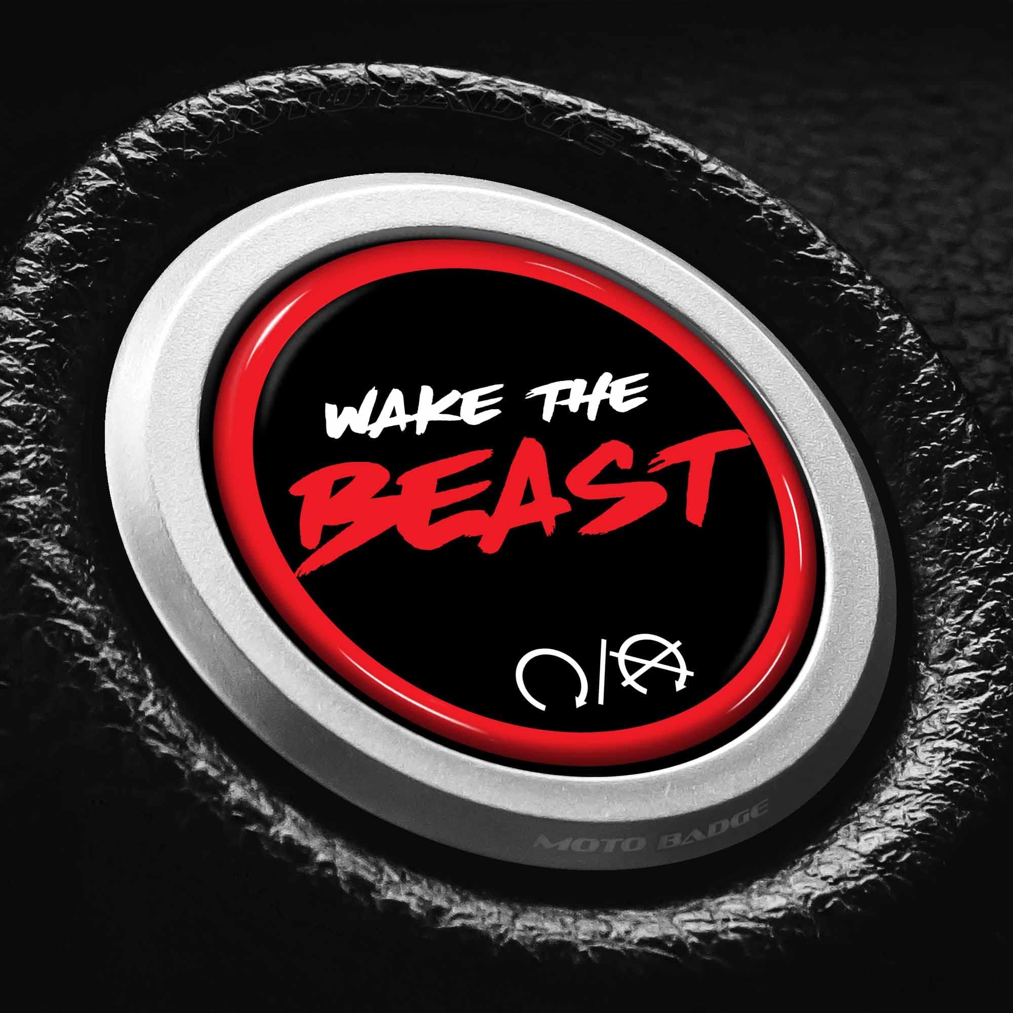 Wake The Beast Start Button Cover Compatible with Toyota 4Runner Prius Tacoma Avalon Camry TRD and More - Gel Decal Overlay Start Stop Keyless Push Start Button (Red) T-42