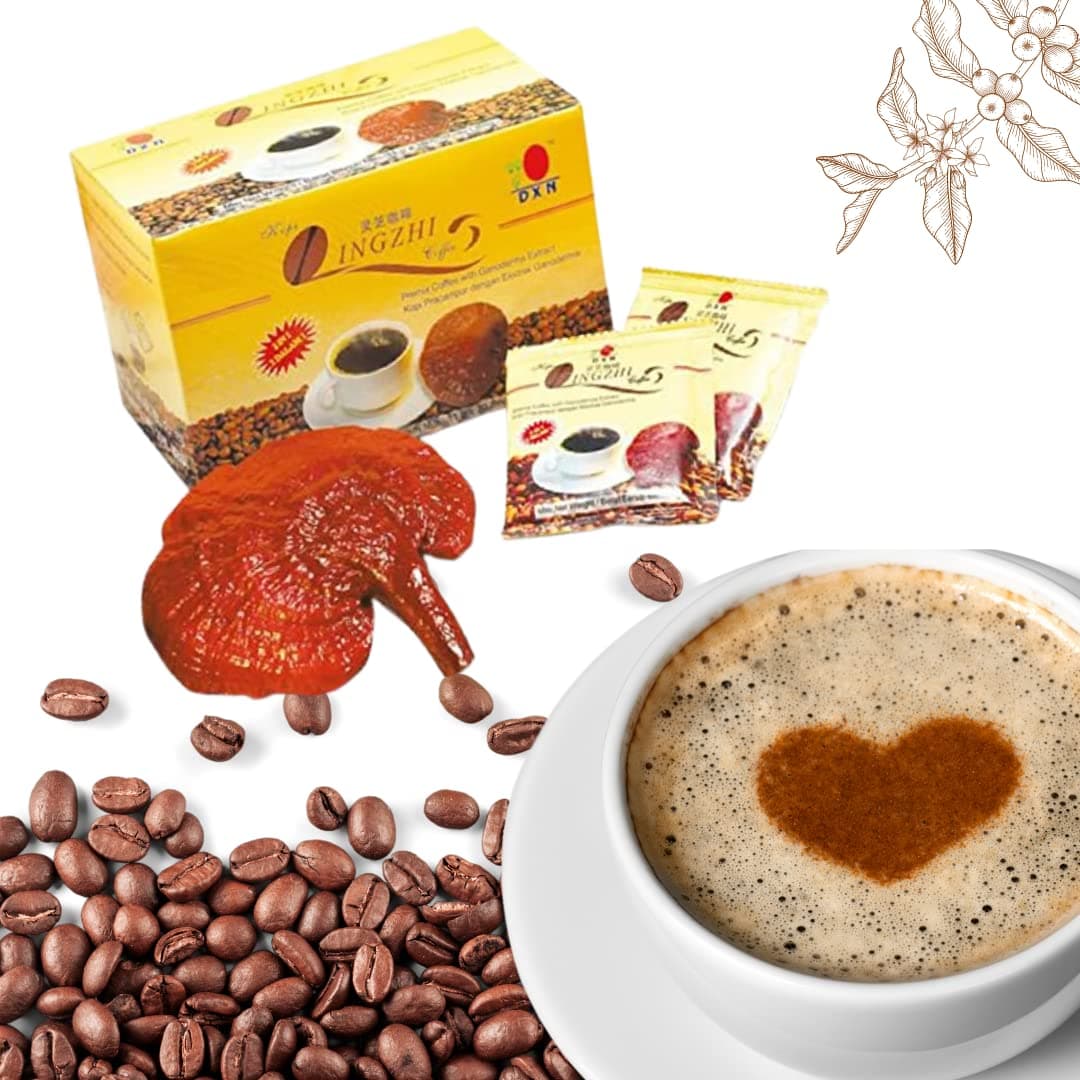 3 In 1 Reishi Ganoderma Mushroom Coffee, Pack of 20