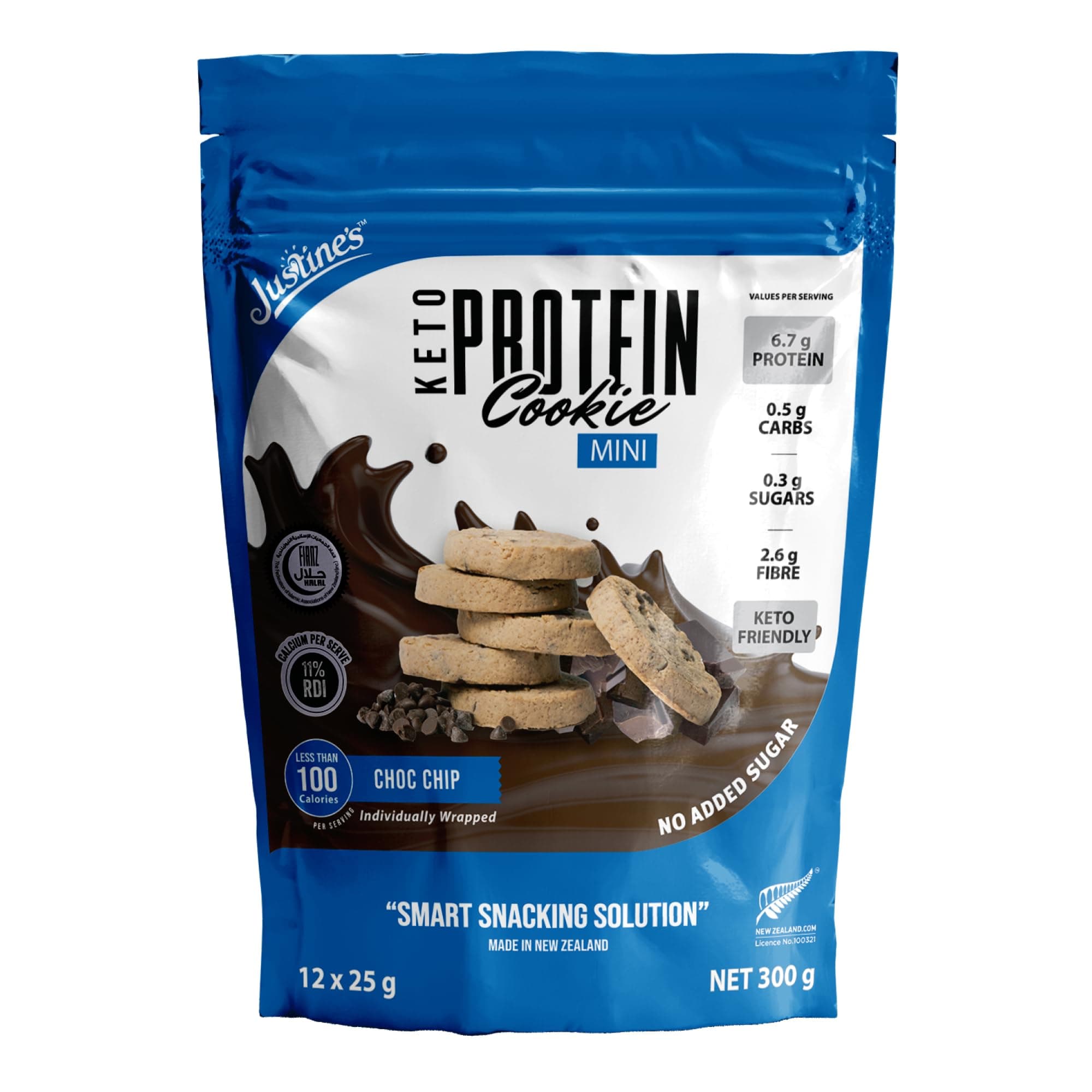 Protein Cookie Mini Chocolate Chip (12 X 25 Grams Each) | 6.7G Protein & 2.6G Fibre | Smart Snacking Solution | No Added Sugar | Keto Friendly | Guilt Free