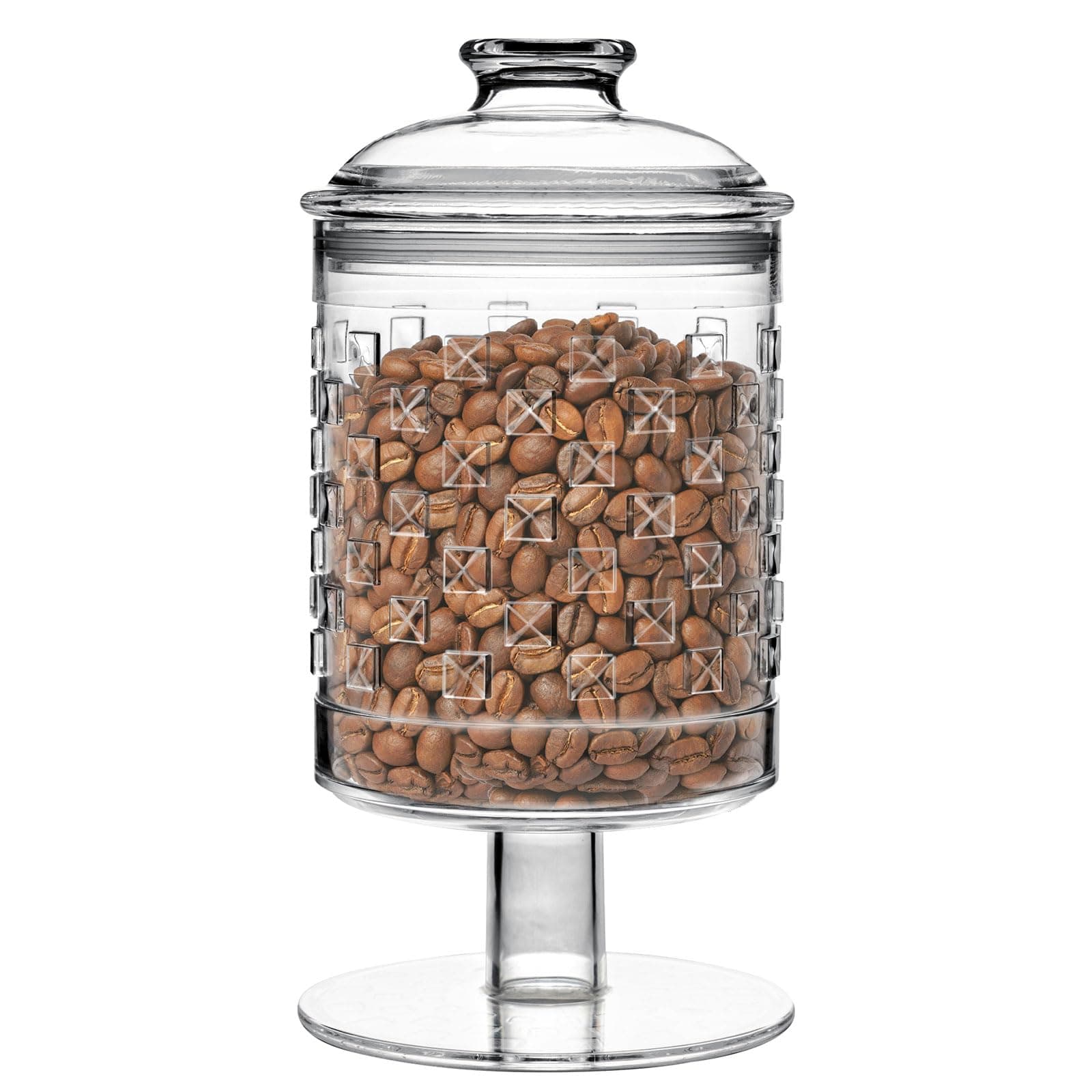 Vinkoe Candy Jars, 45 oz Acrylic Candy Decorative with Lid, Apothecary Jars, Clear Cookie Jars for Candy Buffet, Nuts, Chocolate, Biscuits, Tea, BPA-Free