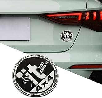 3D Metal Car Badges Emblems, Just Send It 4x4 Badge Emblem, Round Automotive Exterior Decoration Badge for Cars Trucks SUV (Just Send It)