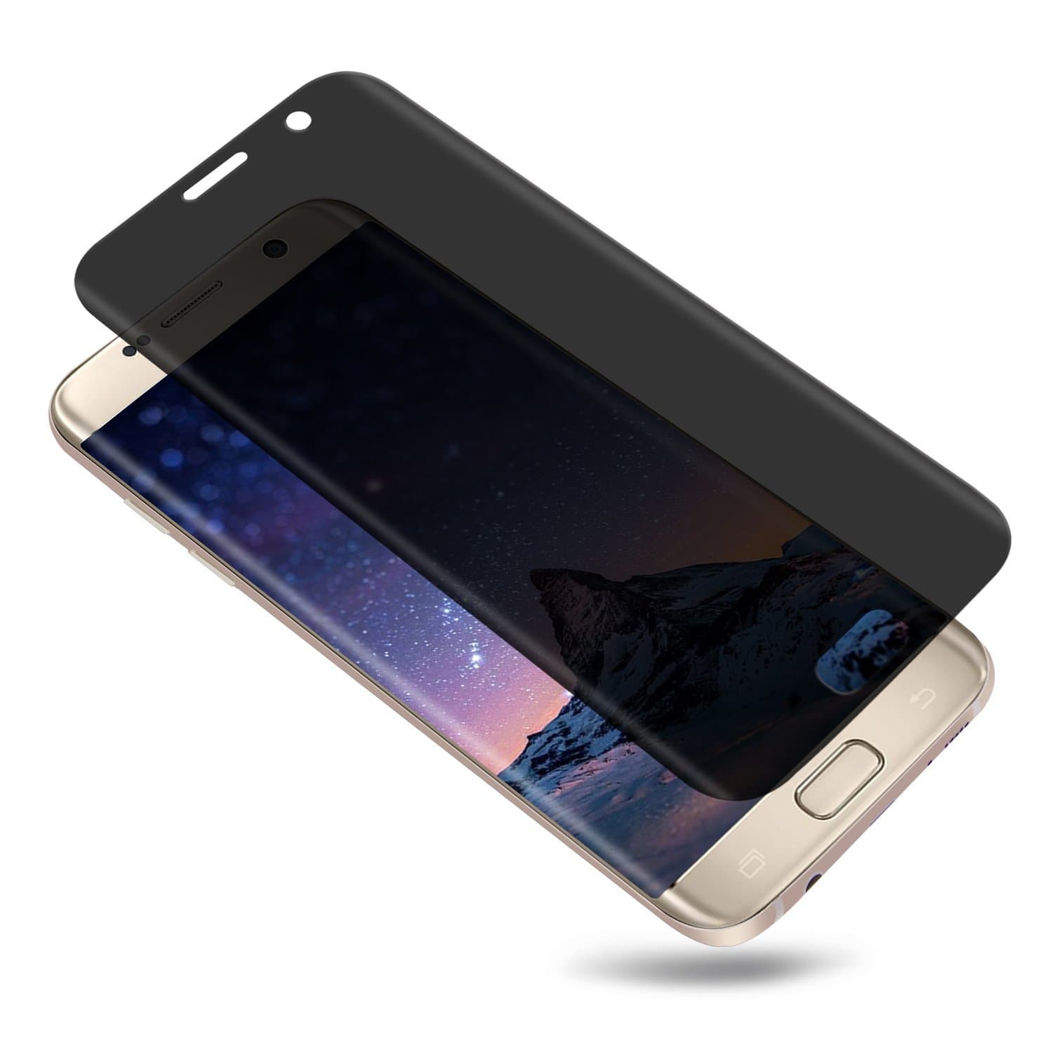 Galaxy S7 Edge Privacy Screen Protector, Top Glass S7 Edge Premium [3D Curved] [Case Friendly] [Anti-Scratch] 9H Hardness Tempered Glass Film Screen Protector for Samsung Galaxy S7 Edge (Transparent)