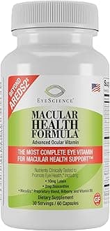 Macular Health Formula – Capsules – Complete Nutritional Supplement for Eye Health - Contains Lutein, Zeaxanthin, Vitamin C, D, E & B6 (60 Count (Pack of 1))