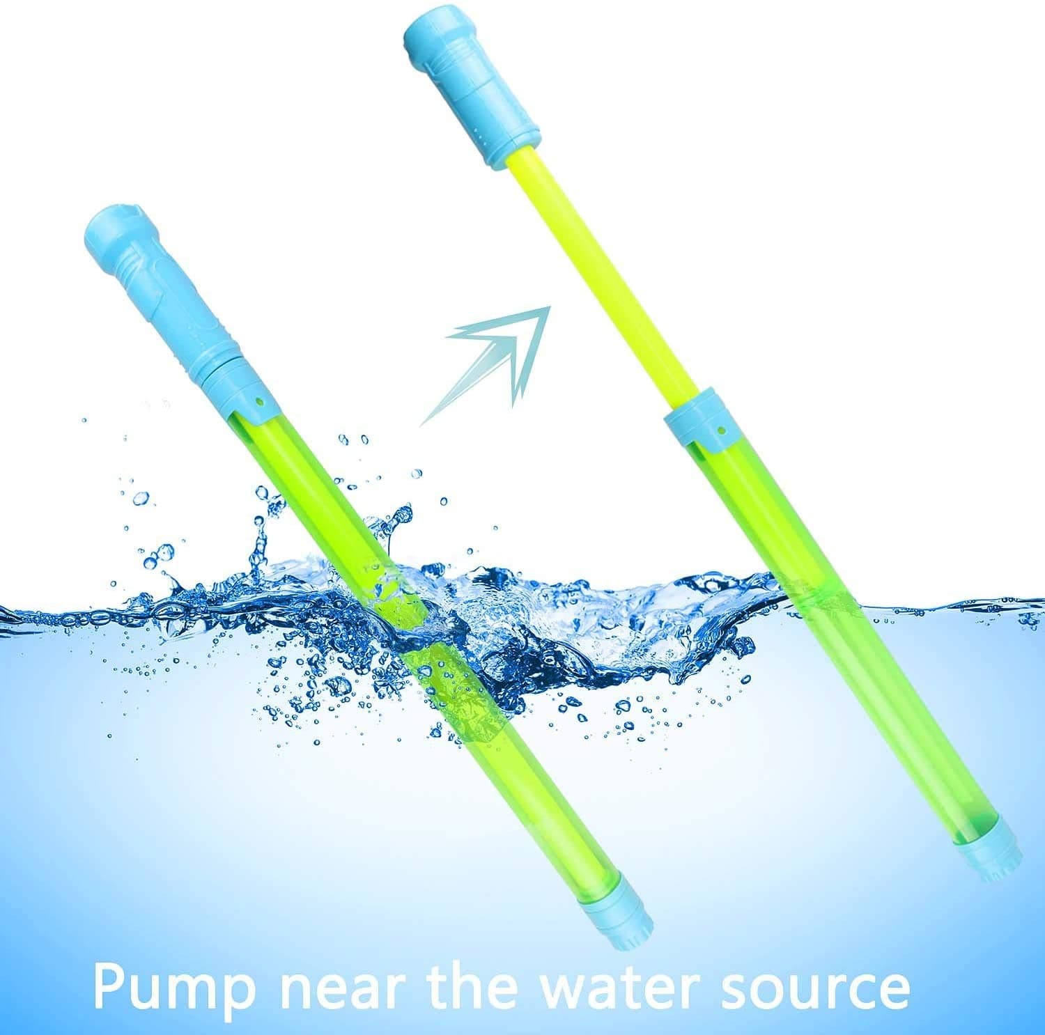 12 Pack Water Squirt Guns Long Water Soaker Blaster Water Gun Summer Swimming Pool Toys Beach Sand Water Fight Game for Kids Boys Girls (Water Squirt Guns)