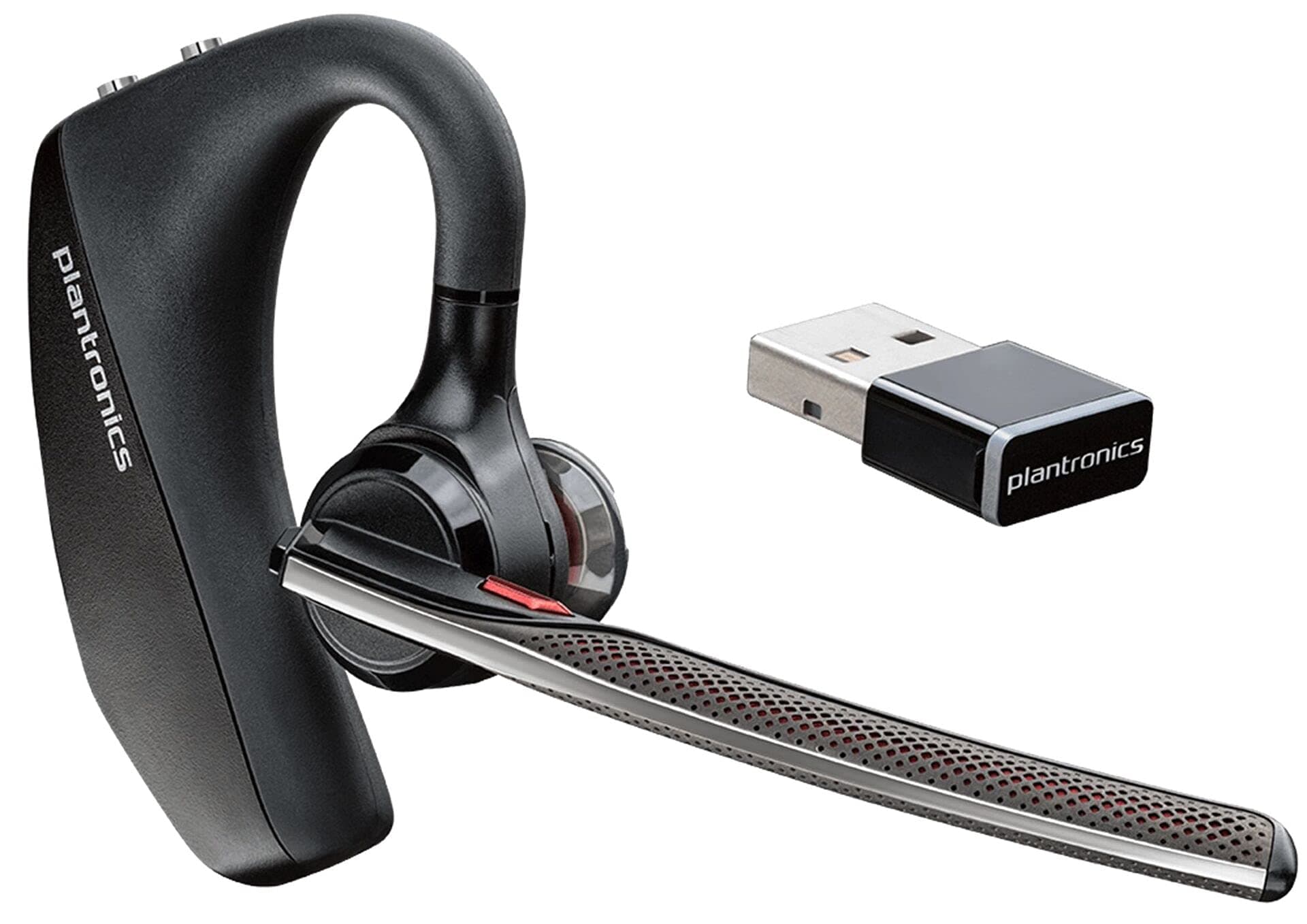 Plantronics - Voyager 5200 UC (Poly) - Bluetooth-Headset (monaural) - USB-A-kompatibel für den Anschluss an PC und/oder Mac - Funktioniert mit Teams, Zoom & mehr - Geräuschunterdrückung