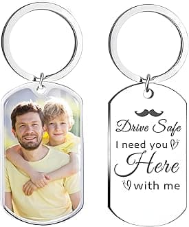 Custom Keychain With Picture, Photo Keychain Personalized With Photos Text Gift, Customized Photo Key Chain