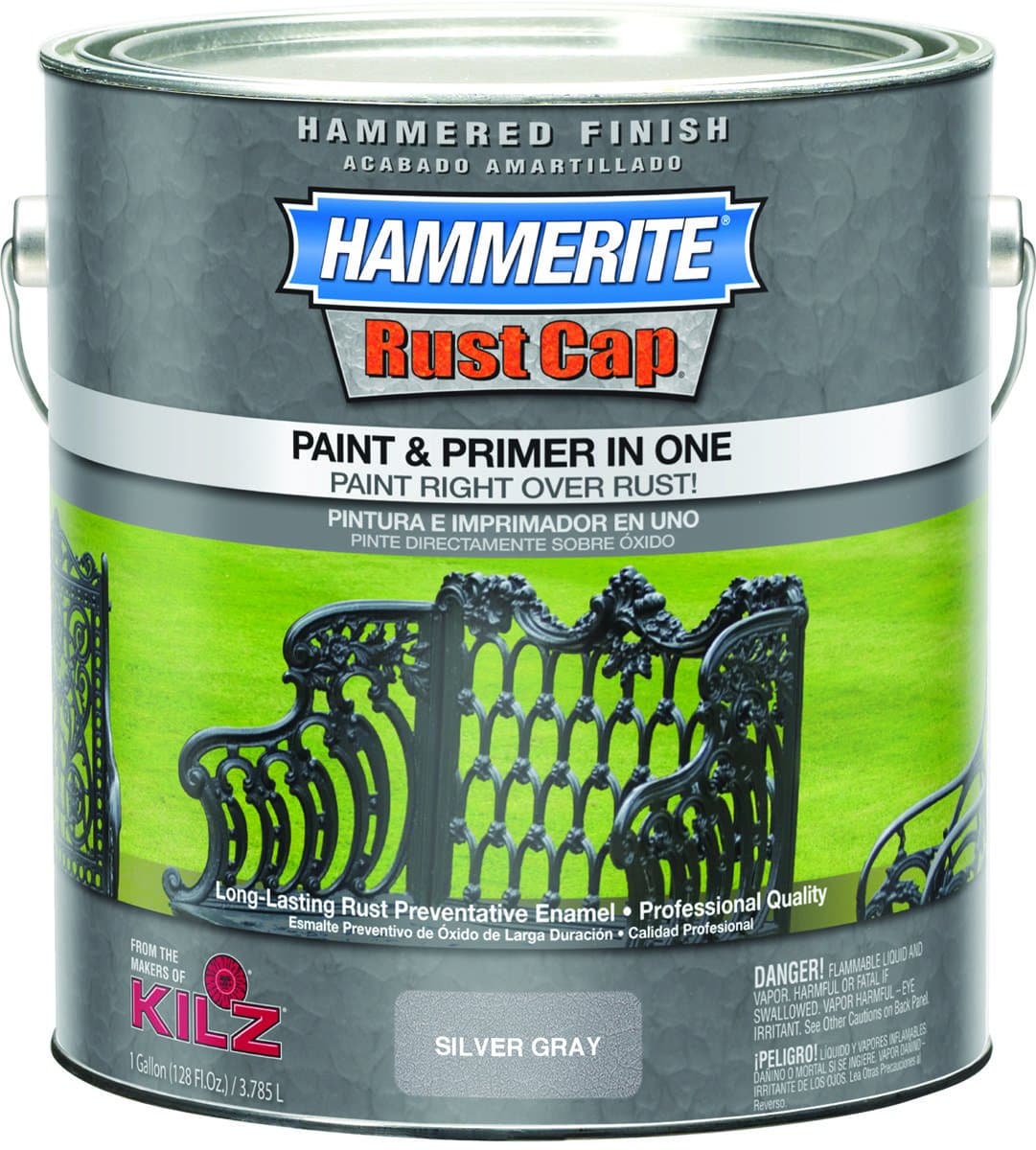 MasterChem 45105 Hammered Enamel Finish - Silver Gray, Gallon