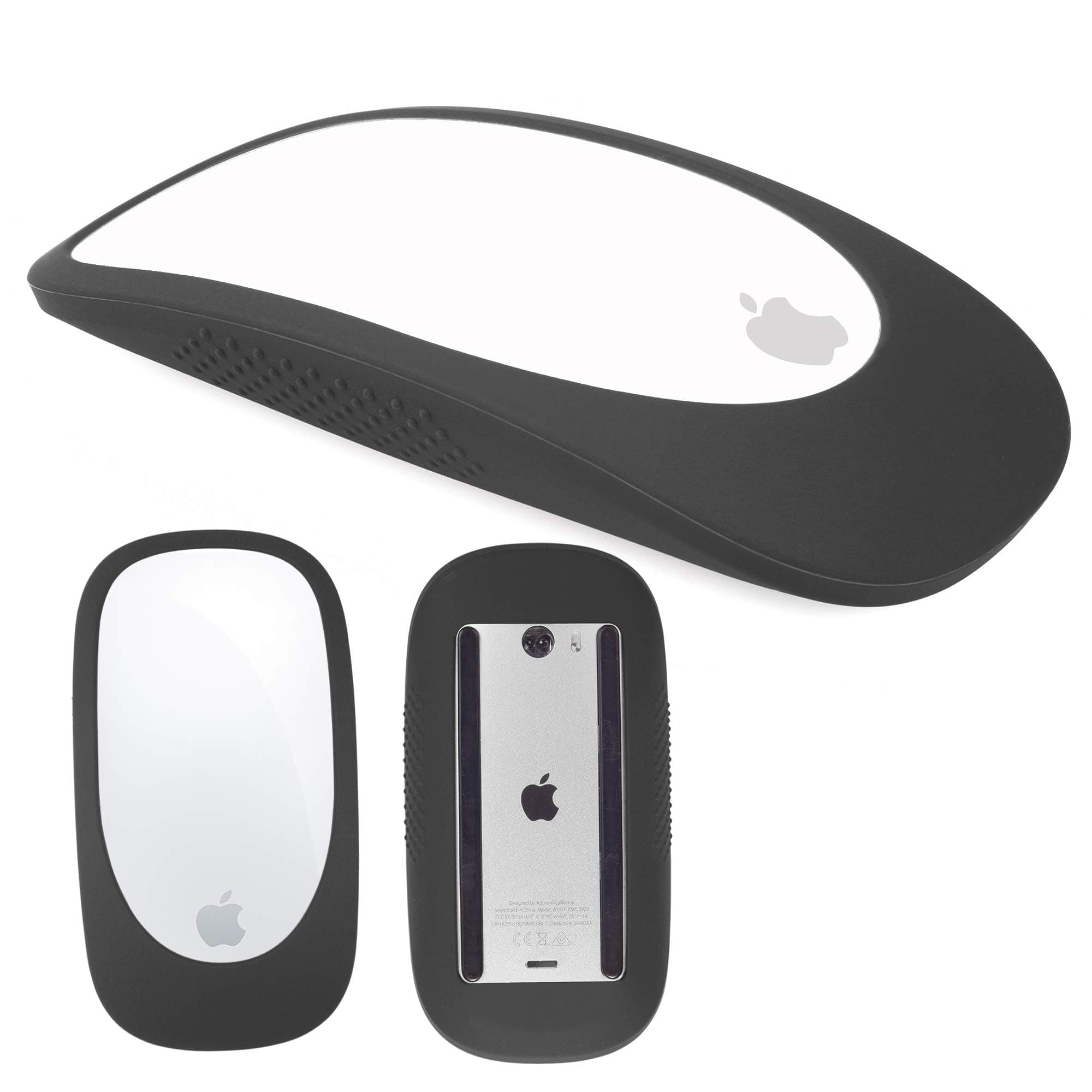 N/T Silicone Case Cover Protective Skin for Magic Mouse 1/2 Silicone Case for Apple Magic iPad Mouse (Black)