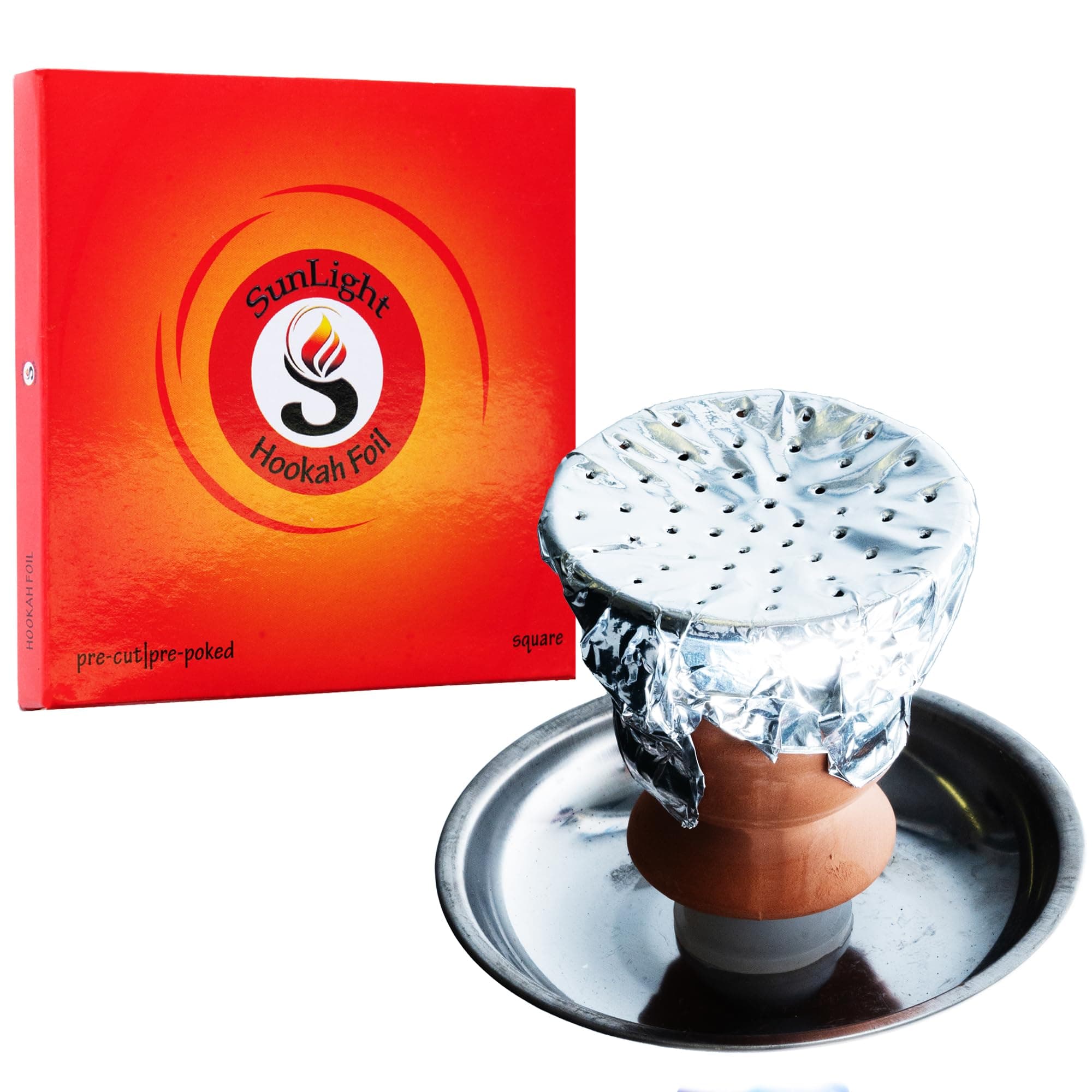 Hookah Square Pre-Poked Foil - 100 Heavy Duty Long Lasting Sheets
