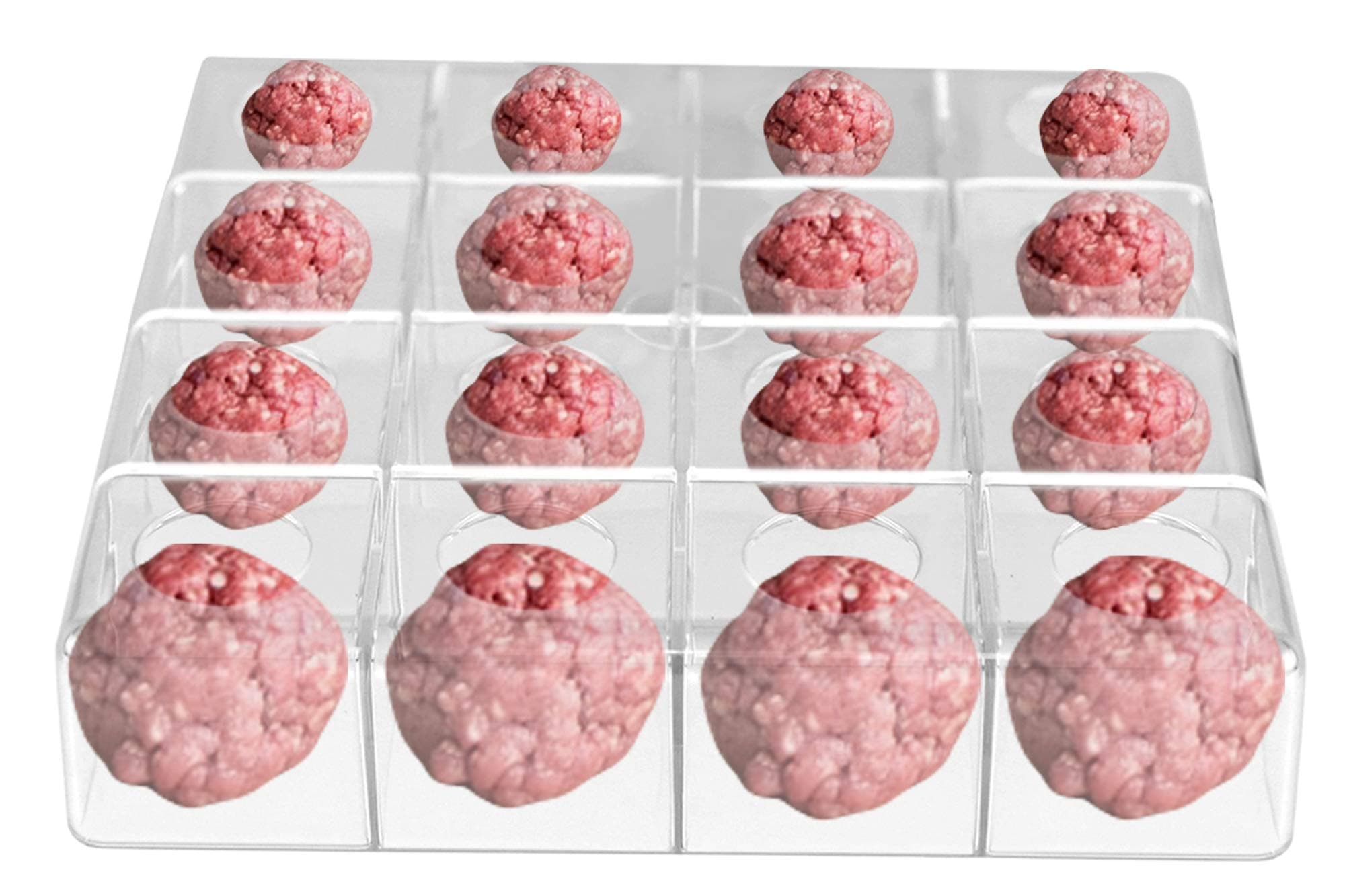 HOME-X Magic Meatball Maker Tray for Ground Beef, Turkey, Tofu, and More, Makes 16