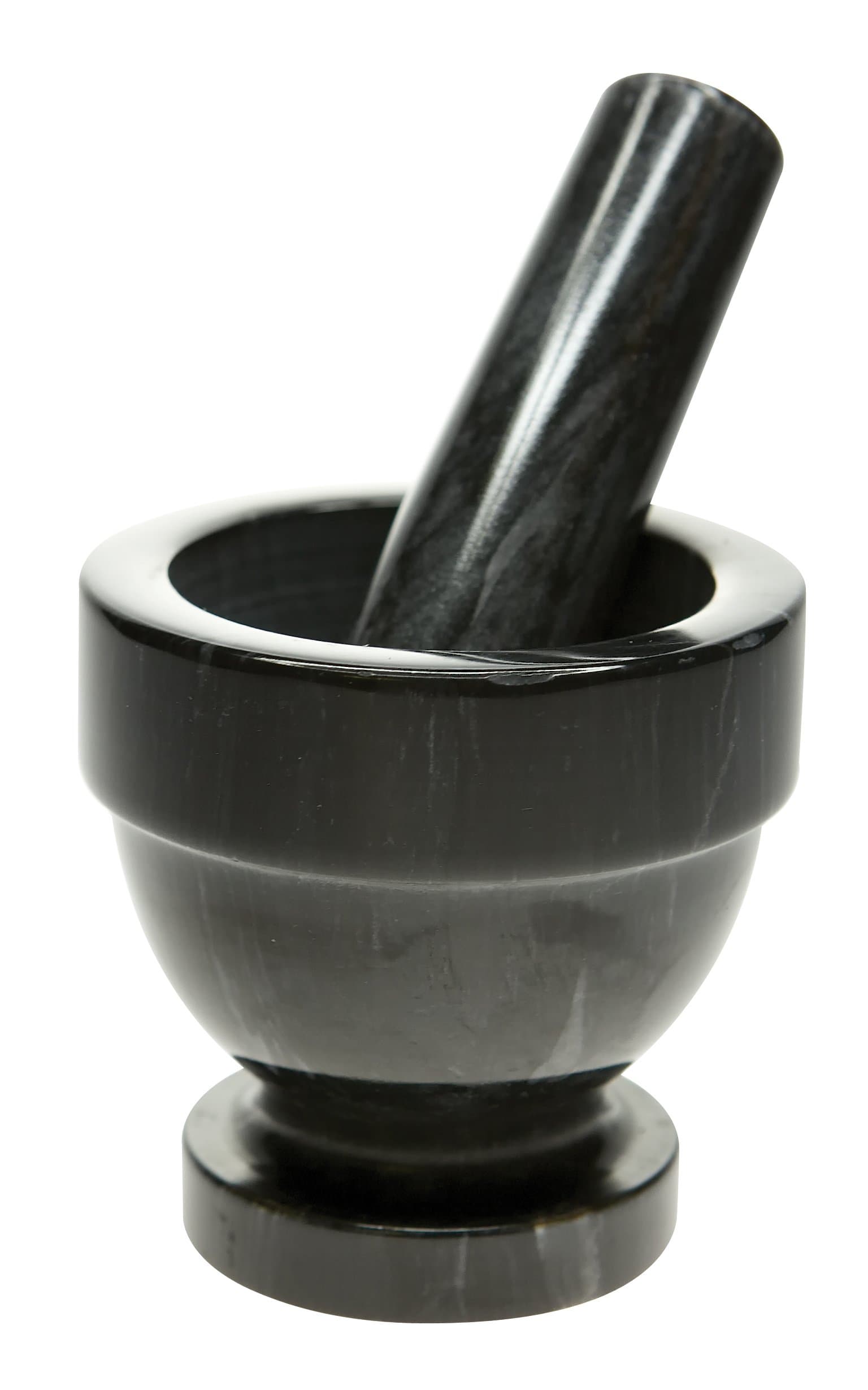 Marble Mortar and Pestle Set, Black, 4.5"