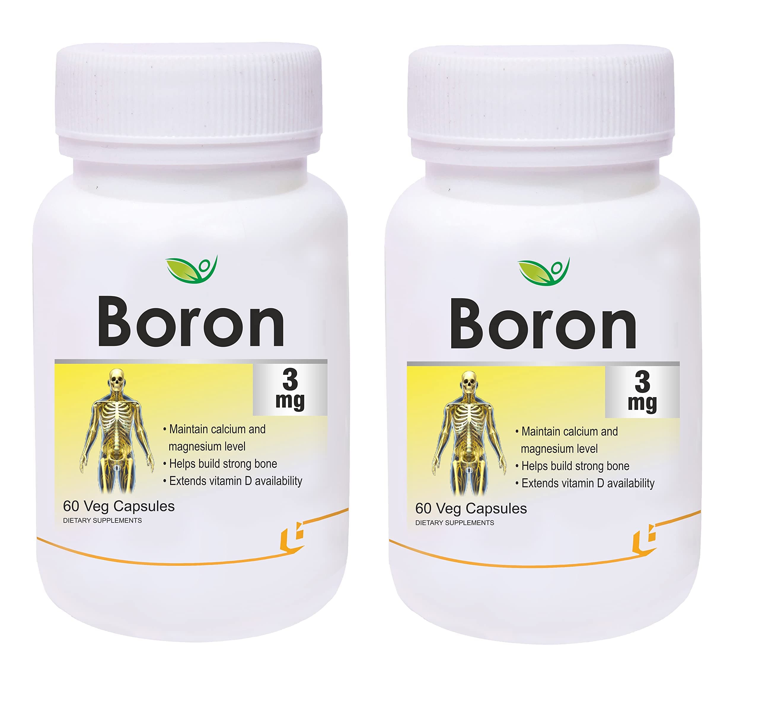 Biotrex Boron 3mg - 60 Capsules Pack of 2