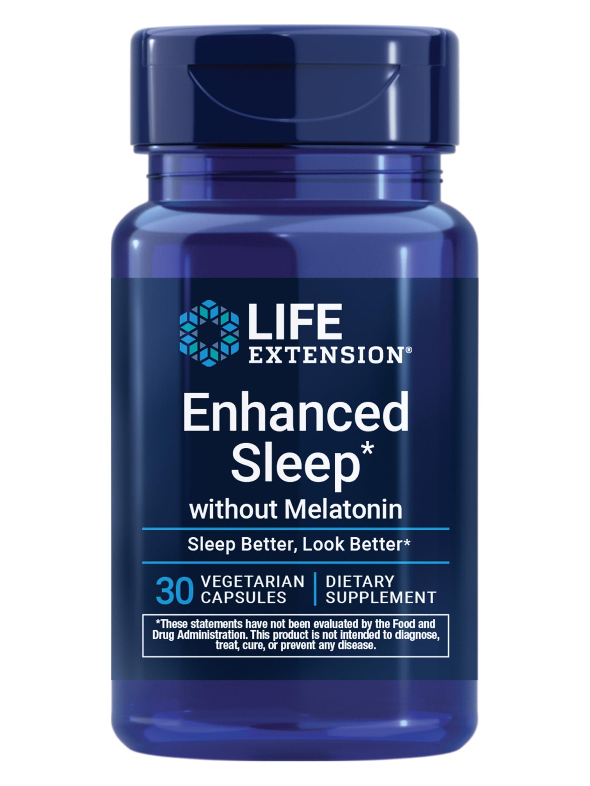Enhanced Sleep without Melatonin - Melatonin Free Sleep Support Supplement with Ashwagandha, Amla Extracts & Casein Milk Peptides – Gluten-Free, Non-GMO, Vegetarian – 30 Capsules